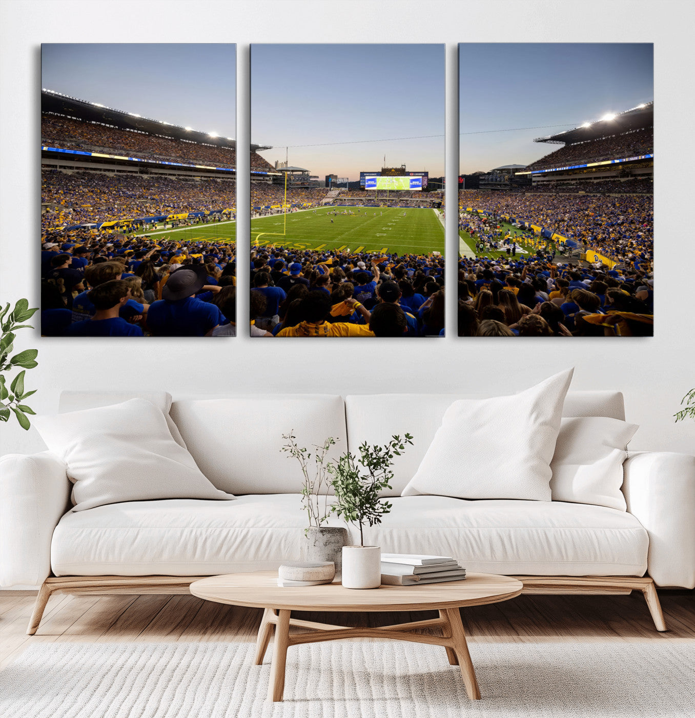 MGV-CV-60X30-3P - Pittsburgh Panthers Football Team Print - Pittsburgh Acrisure Stadium Wall Art Canvas Print