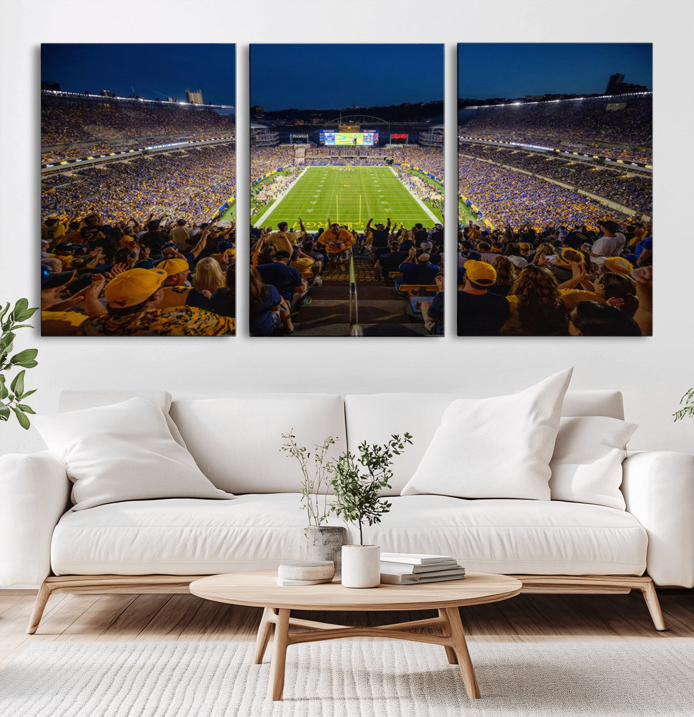 MGV-CV-60X30-3P - Pittsburgh Panthers Football Team Print - Pittsburgh Acrisure Stadium Wall Art Canvas Print