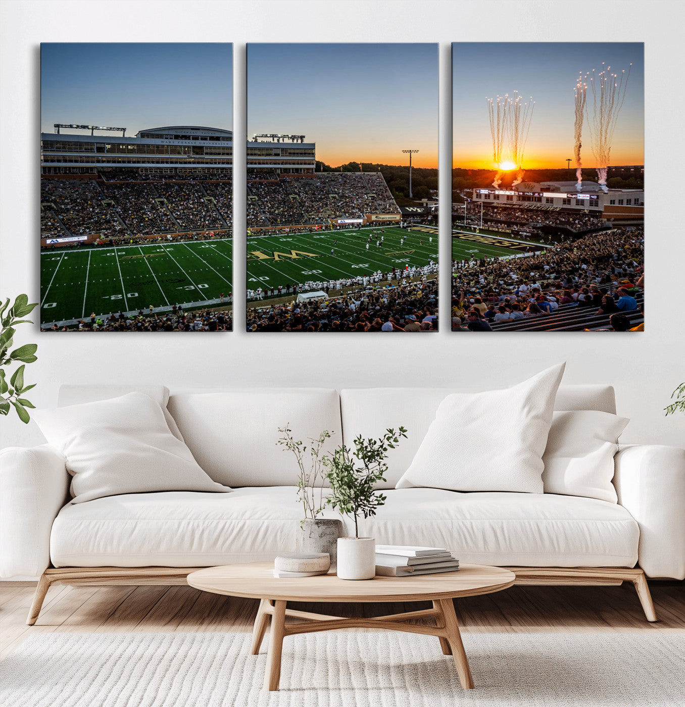 MGV-CV-60X30-3P - Demon Deacons Football Team Print Canvas- Winston-Salem Allegacy Federal Credit Union Stadium Wall