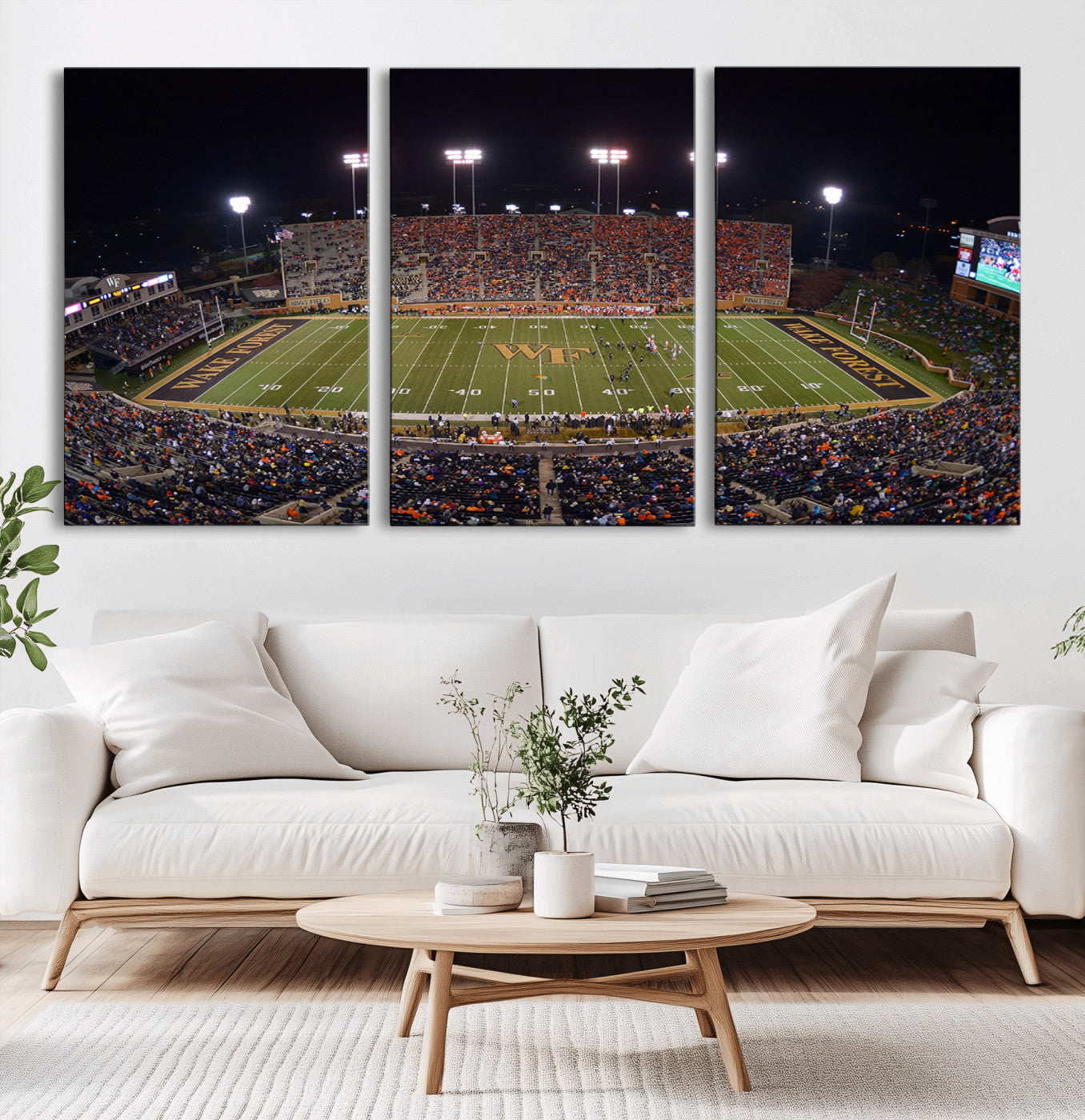 MGV-CV-60X30-3P - Demon Deacons Print Canvas, Football Team Print - Winston-Salem Allegacy Federal Credit Union