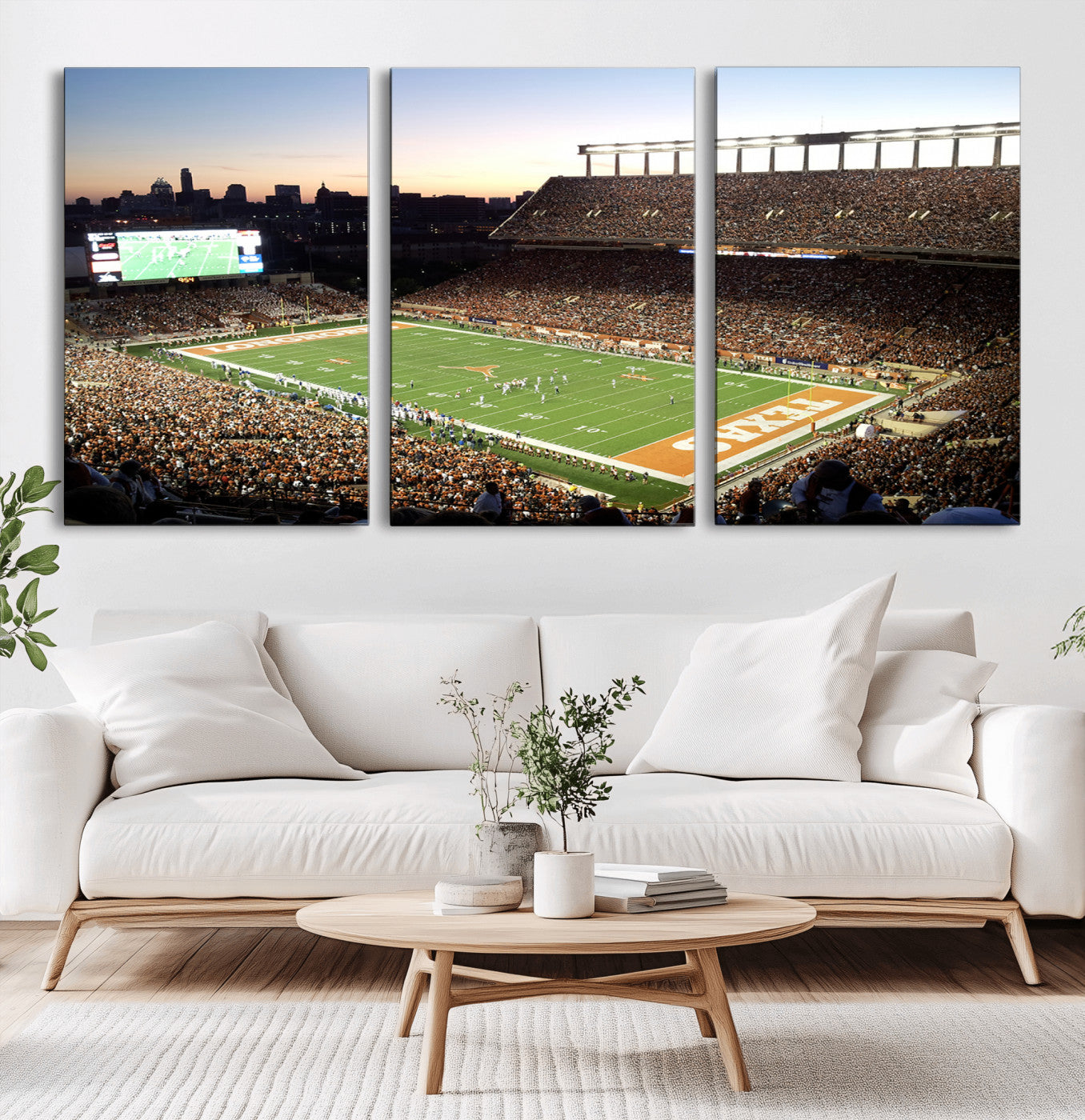 MGV-CV-60X30-3P - Darrell K Royal-Texas Memorial Stadium Canvas Wall Art - Texas Longhorns Football Match