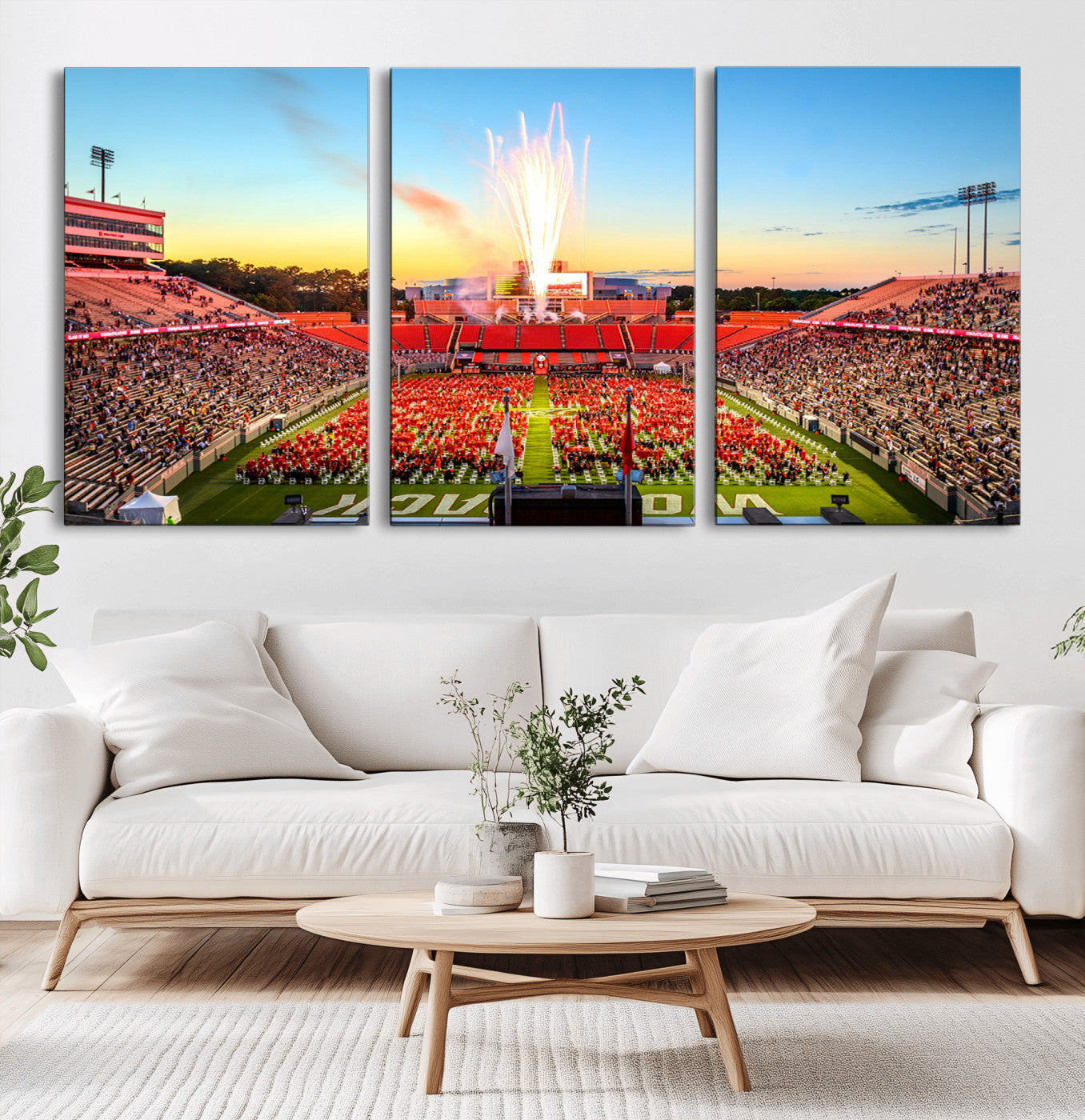 MGV-CV-60X30-3P - North Carolina State University Canvas Print, North Carolina State University Wolfpack Football Team