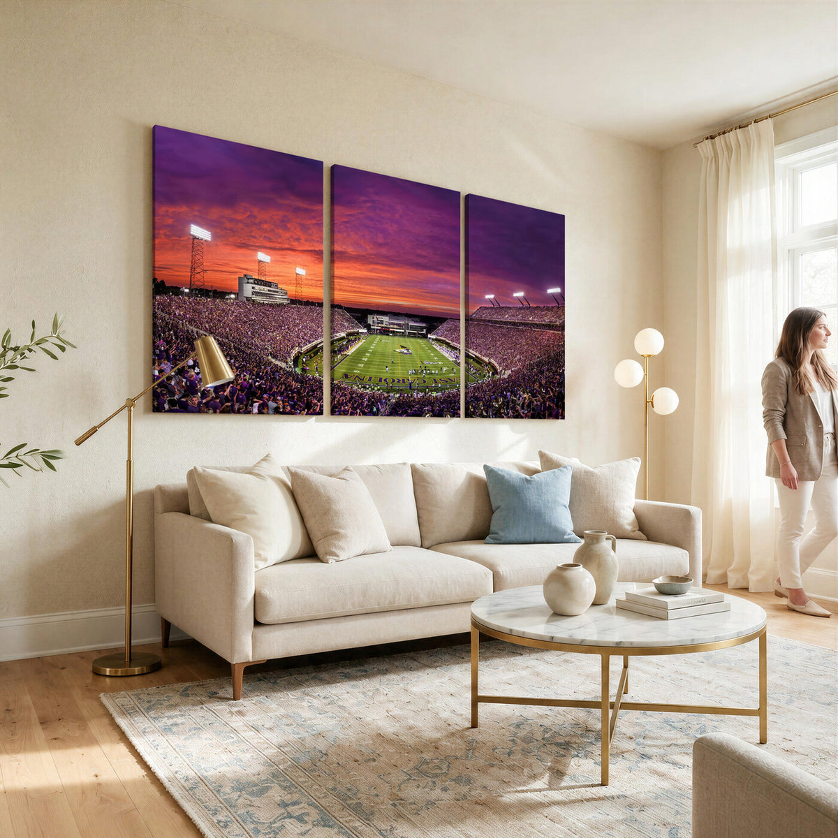 88575-MGV-CV-36X24 - East Carolina University Pirates Football Print Canvas- Greenville Dowdy-Ficklen Stadium Wall Art