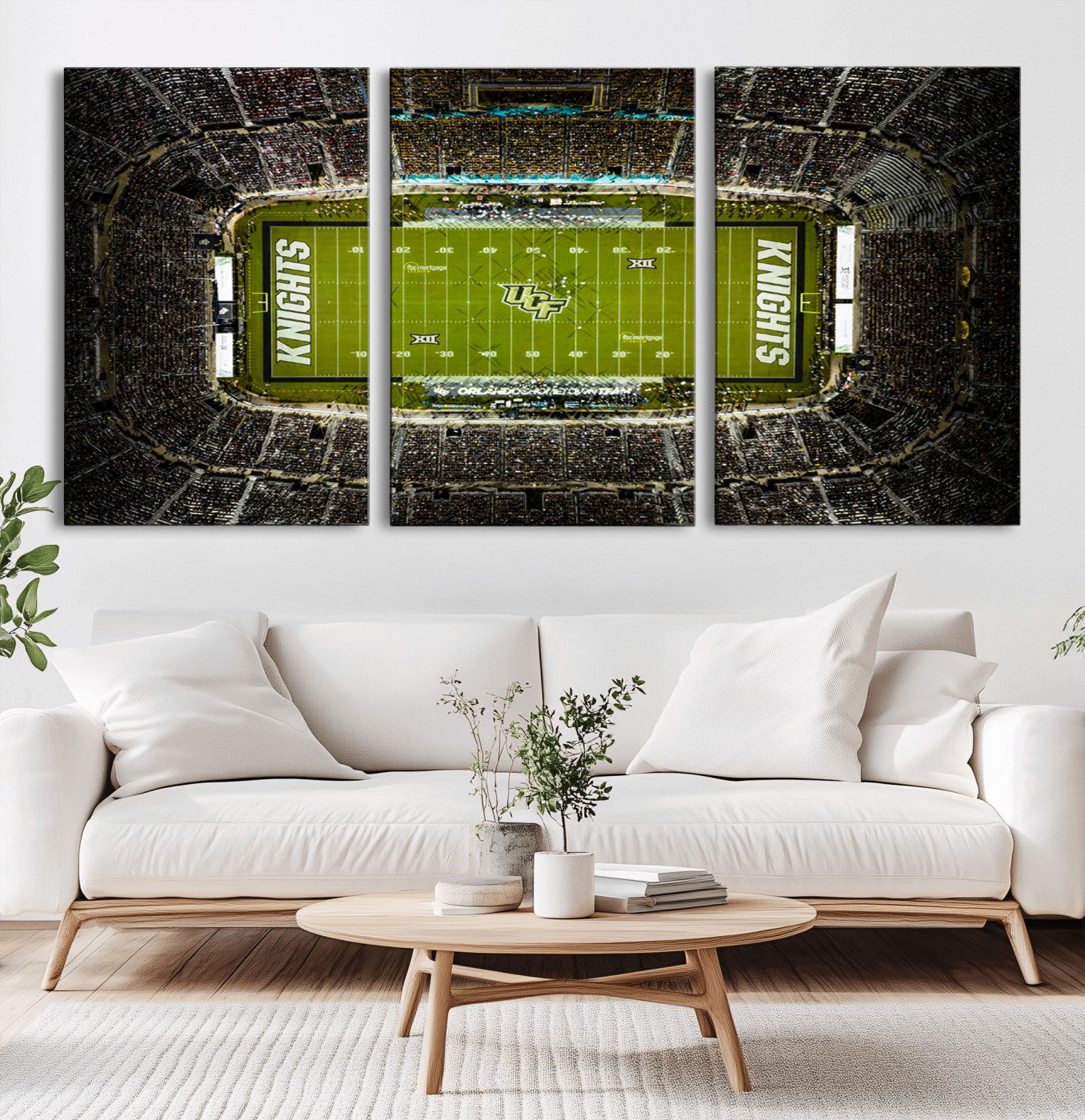 MGV-CV-60X30-3P - UCF Knights Football Team Print - Orlando FBC Mortgage Stadium Wall Art, UCF Knights Canvas Print