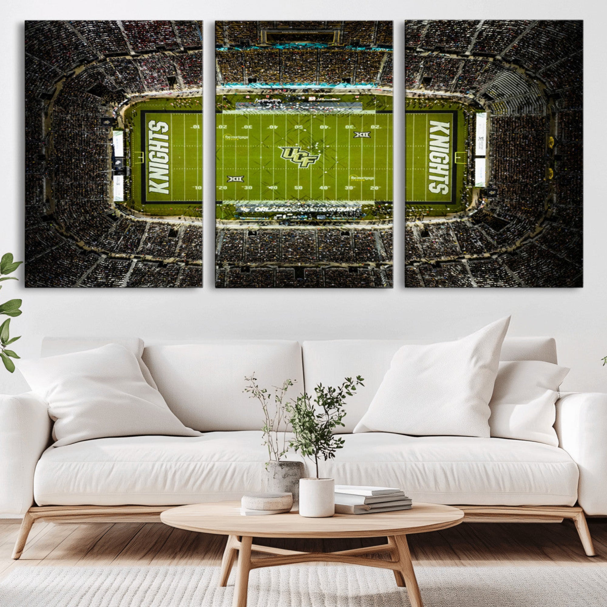 58050-MGV-CV-36X24-UCF Knights Football Team Print - Orlando FBC Mortgage Stadium Wall Art, UCF Knights Canvas Print