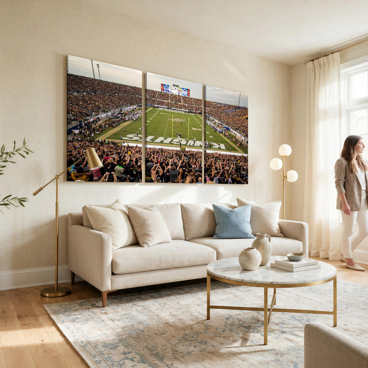 38659-MGV-CV-36X24 - UCF Knights Football Team Print - Orlando FBC Mortgage Stadium Canvas Print