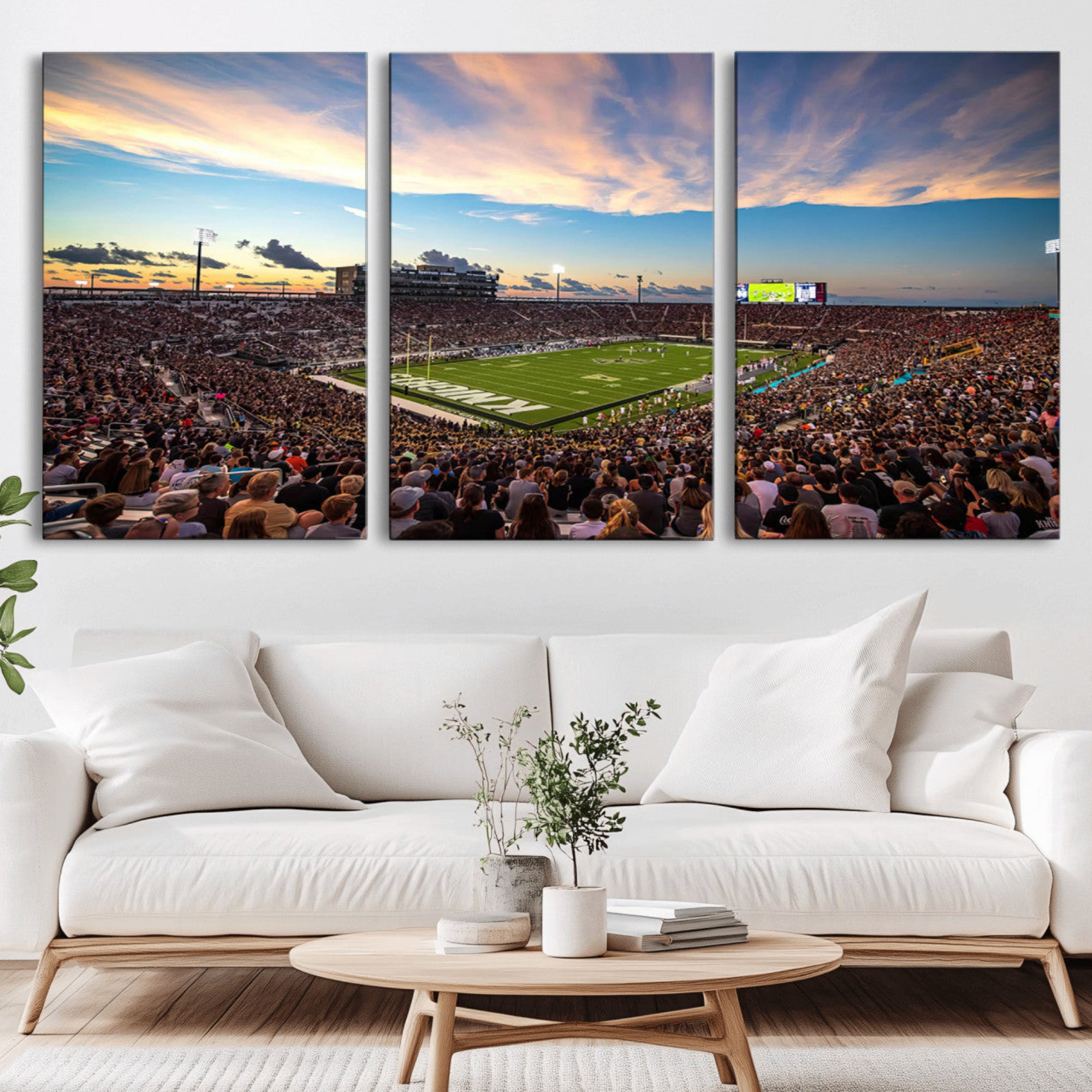 50243-MGV-CV-36X24-UCF Knights Football Team Print - Orlando FBC Mortgage Stadium Wall Art Canvas Print