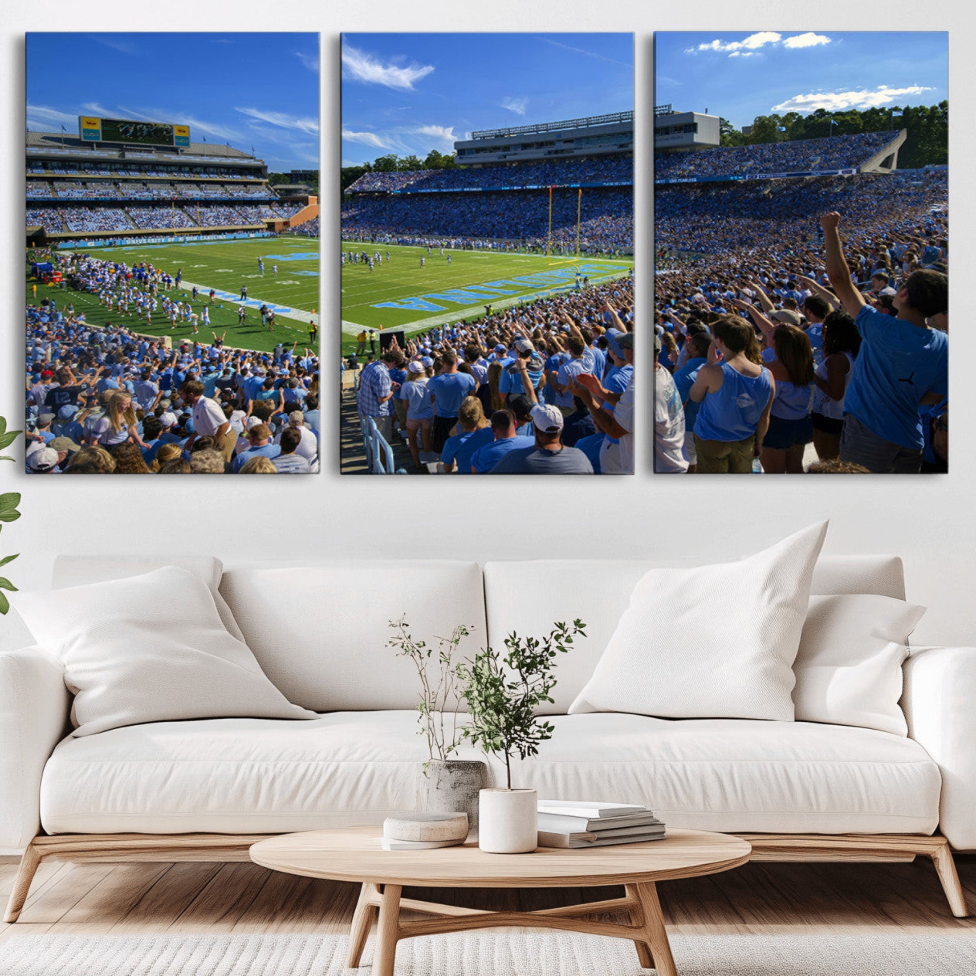 58540-MGV-CV-36X24-University of North Carolina Tar Heels Team Canvas Print - Chapel Hill Kenan Memorial Stadium Wall