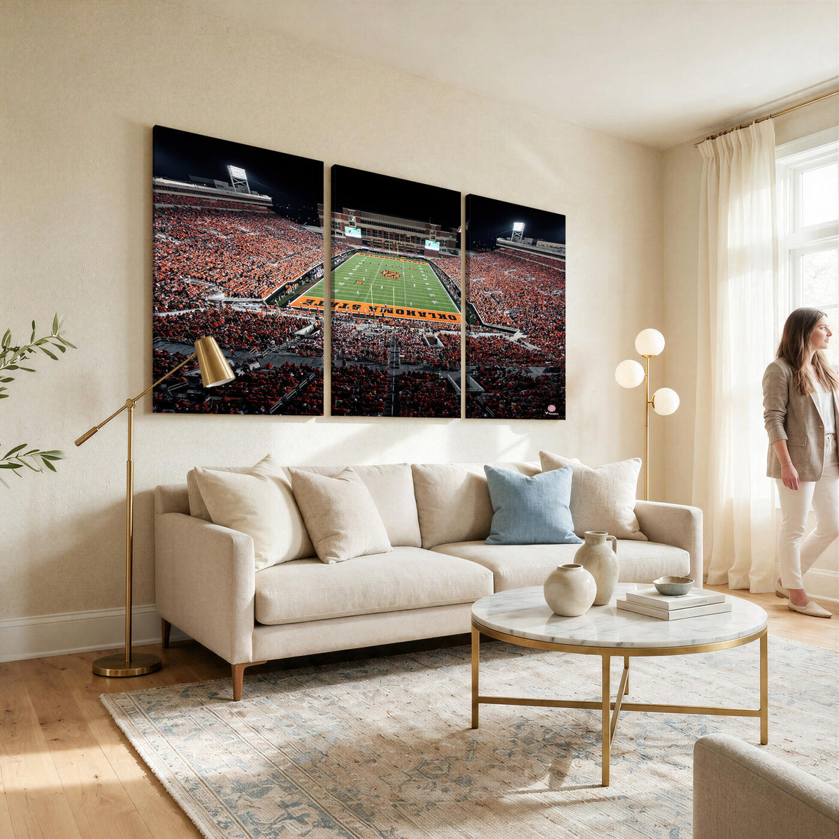 81675-MGV-CV-36X24 - Oklahoma State Cowboys Canvas Print, Football Team Print