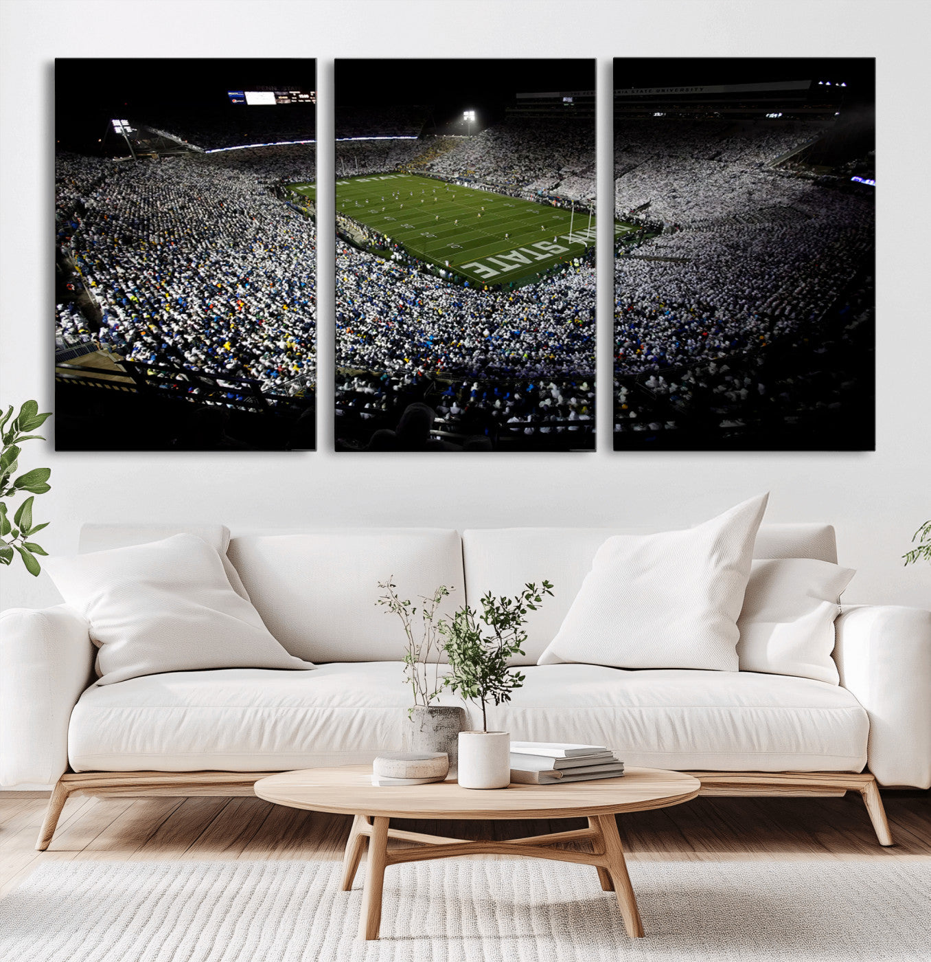 MGV-CV-60X30-3P - Penn State Football Stadium Wall Art - Beaver Stadium Canvas Print