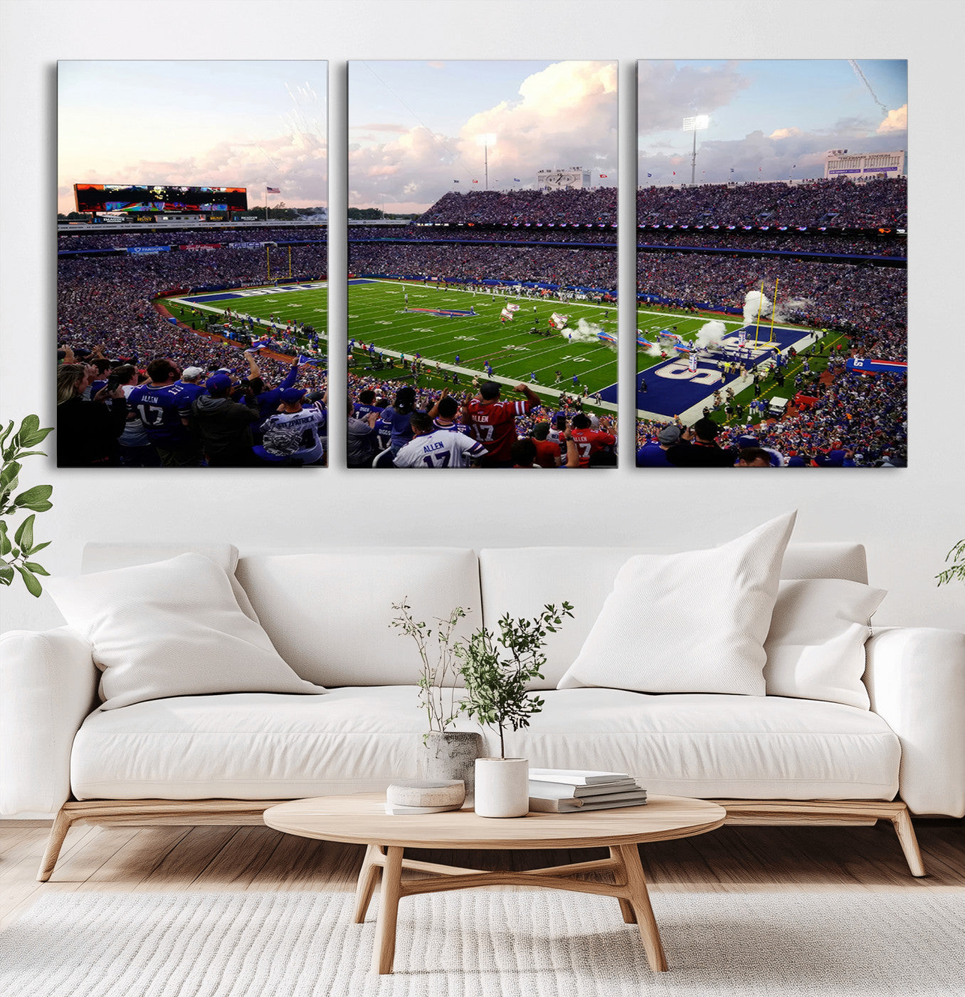 MGV-CV-60X30-3P - Buffalo Bills Football Team Print - Buffalo Highmark Stadium Wall Art Canvas Print