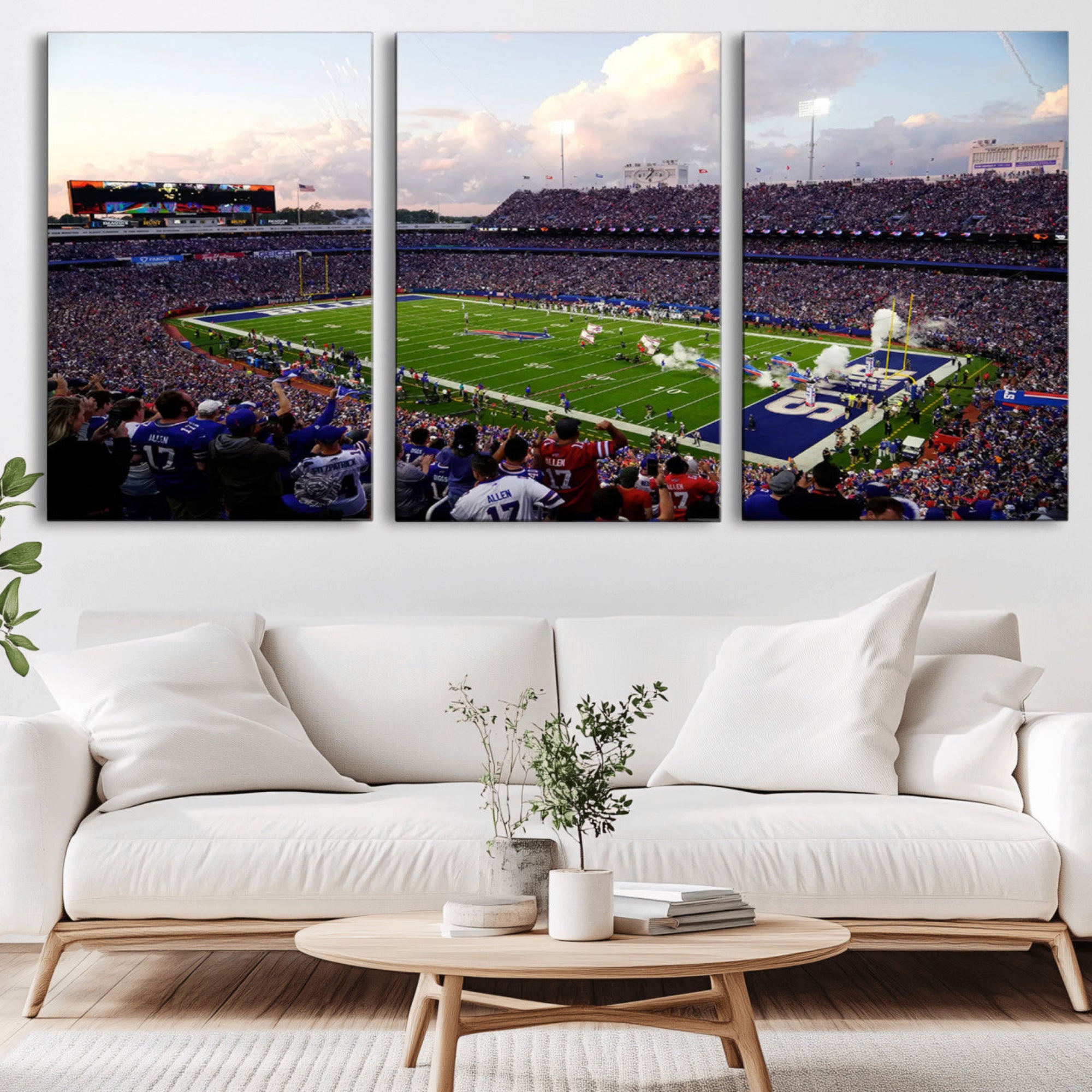 -Buffalo Bills Football Team Print - Buffalo Highmark Stadium Wall Art Canvas Print