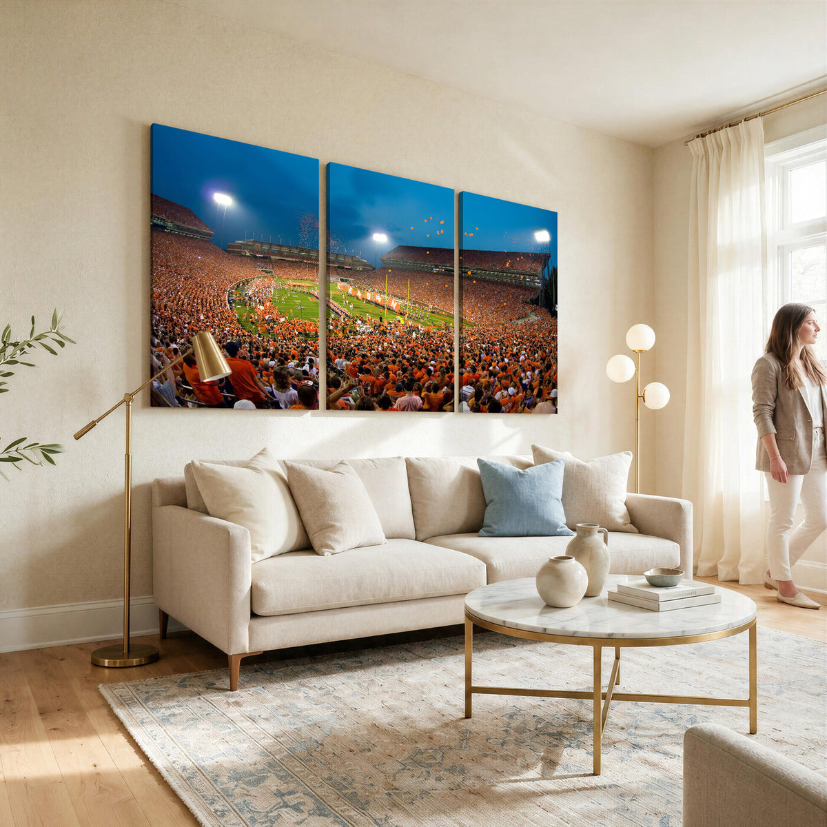 26196-MGV-CV-36X24 - Clemson University Tigers Football Team Print, Clemson