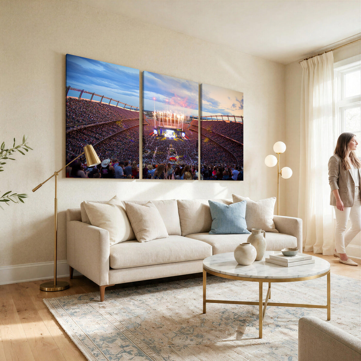 24689-MGV-CV-36X24 - Denver Broncos Football Team Print Canvas, Empower Field