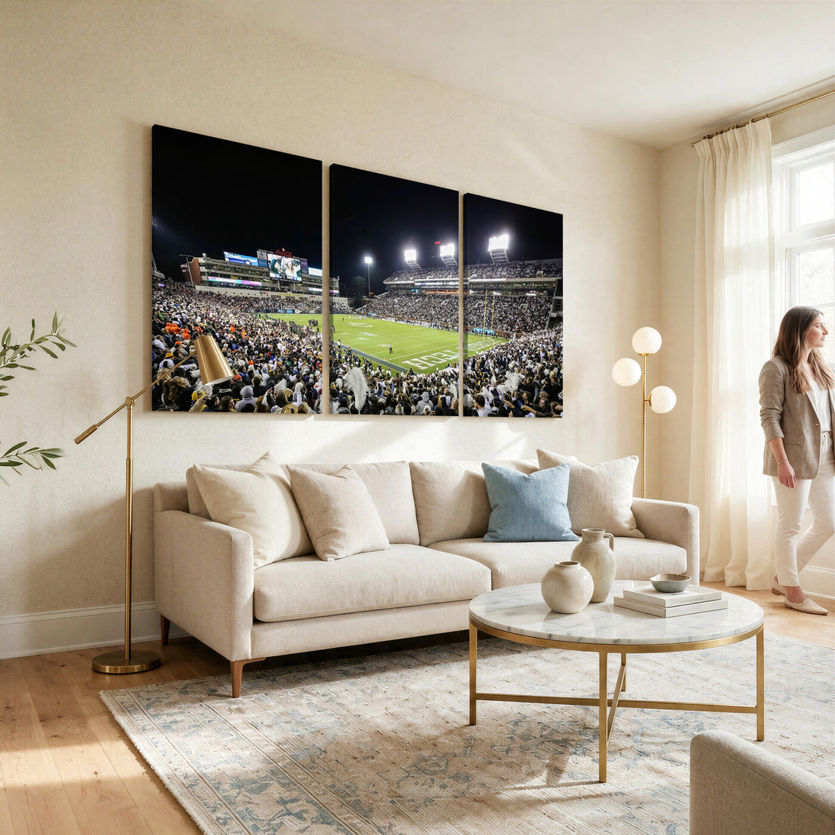 49339-MGV-CV-36X24 - Georgia Tech Yellow Jackets Football Team Print, Atlanta