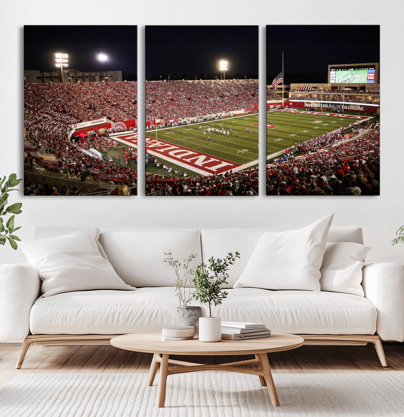 MGV-CV-60X30-3P - Indiana University Hoosiers Football Team Print Canvas