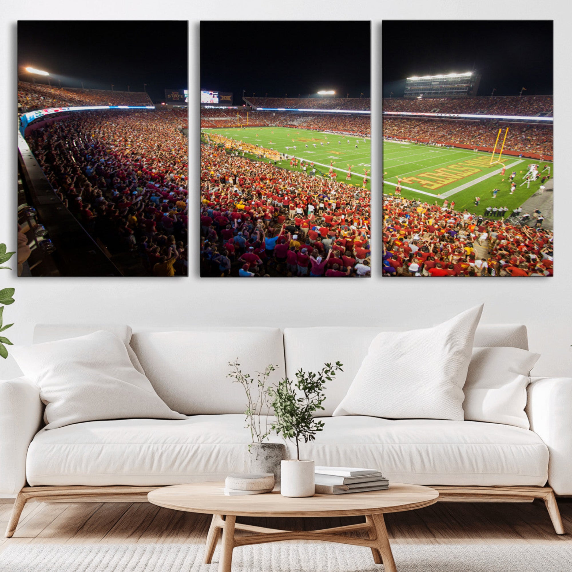 35139-MGV-CV-36X24-Iowa State University Cyclones Canvas Print, Football Team Print - Ames Jack Trice Stadium Wall Art