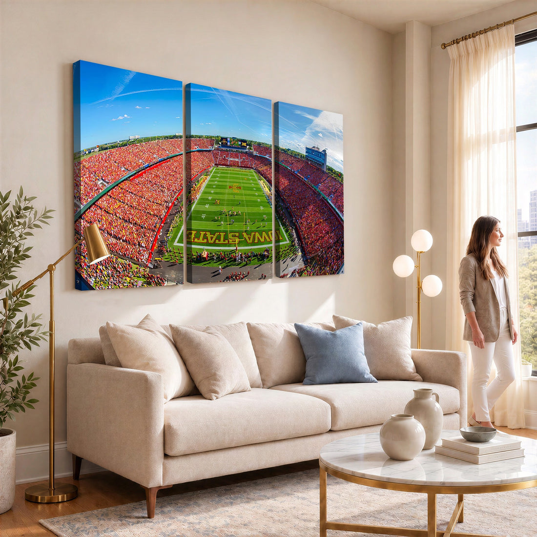 Iowa State University Cyclones Football Team Print, Ames, Framed and Ready to Hang