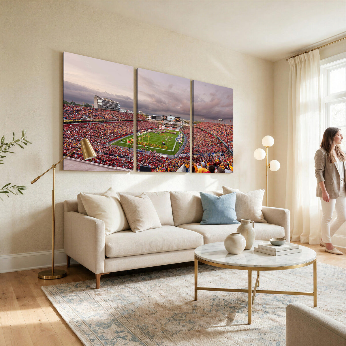50373-MGV-CV-36X24 - Iowa State University Cyclones Football Team Print, Ames