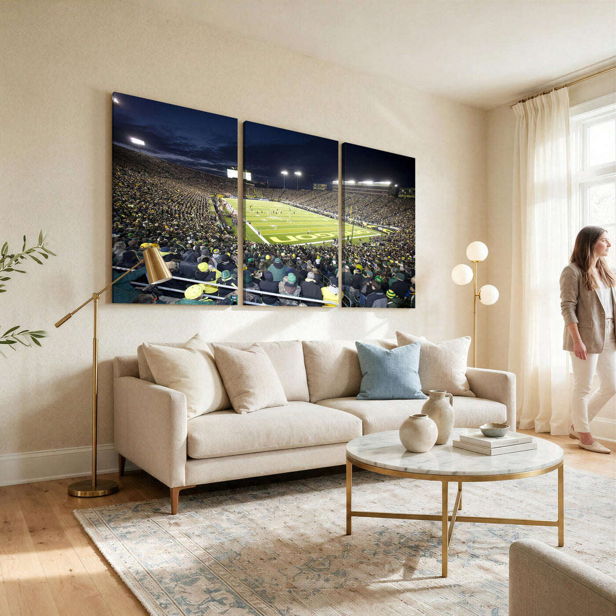 48756-MGV-CV-36X24 - University of Oregon Ducks Football Team Print, Eugene