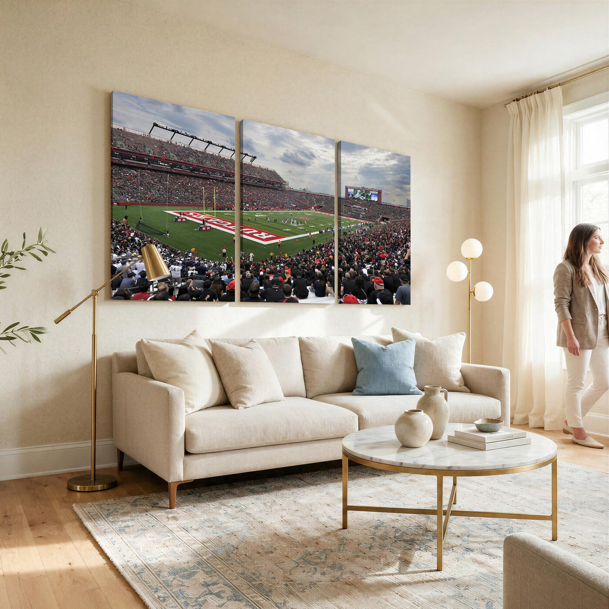 66777-MGV-CV-36X24 - Rutgers Scarlet Knights Football Team Print, SHI Stadium