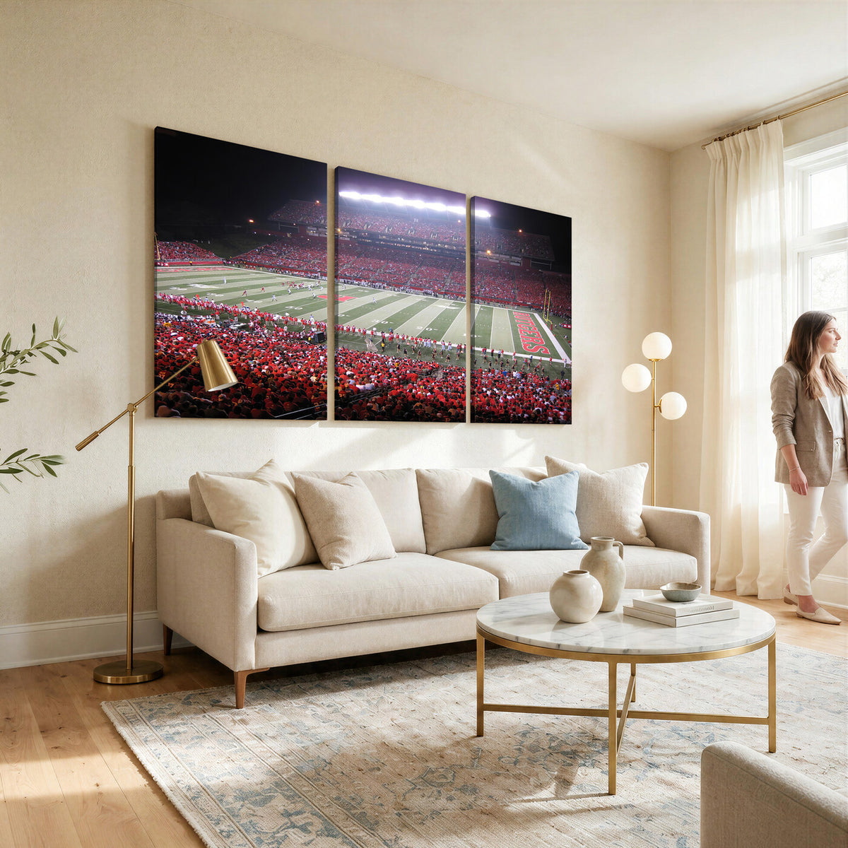 53225-MGV-CV-36X24 - Rutgers University Scarlet Knights Football Team Print