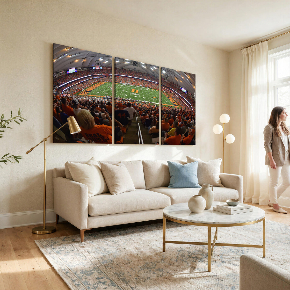 43291-MGV-CV-36X24 - Syracuse University Orange Football Canvas Print, Football Team Print - Syracuse JMA Wireless Dome