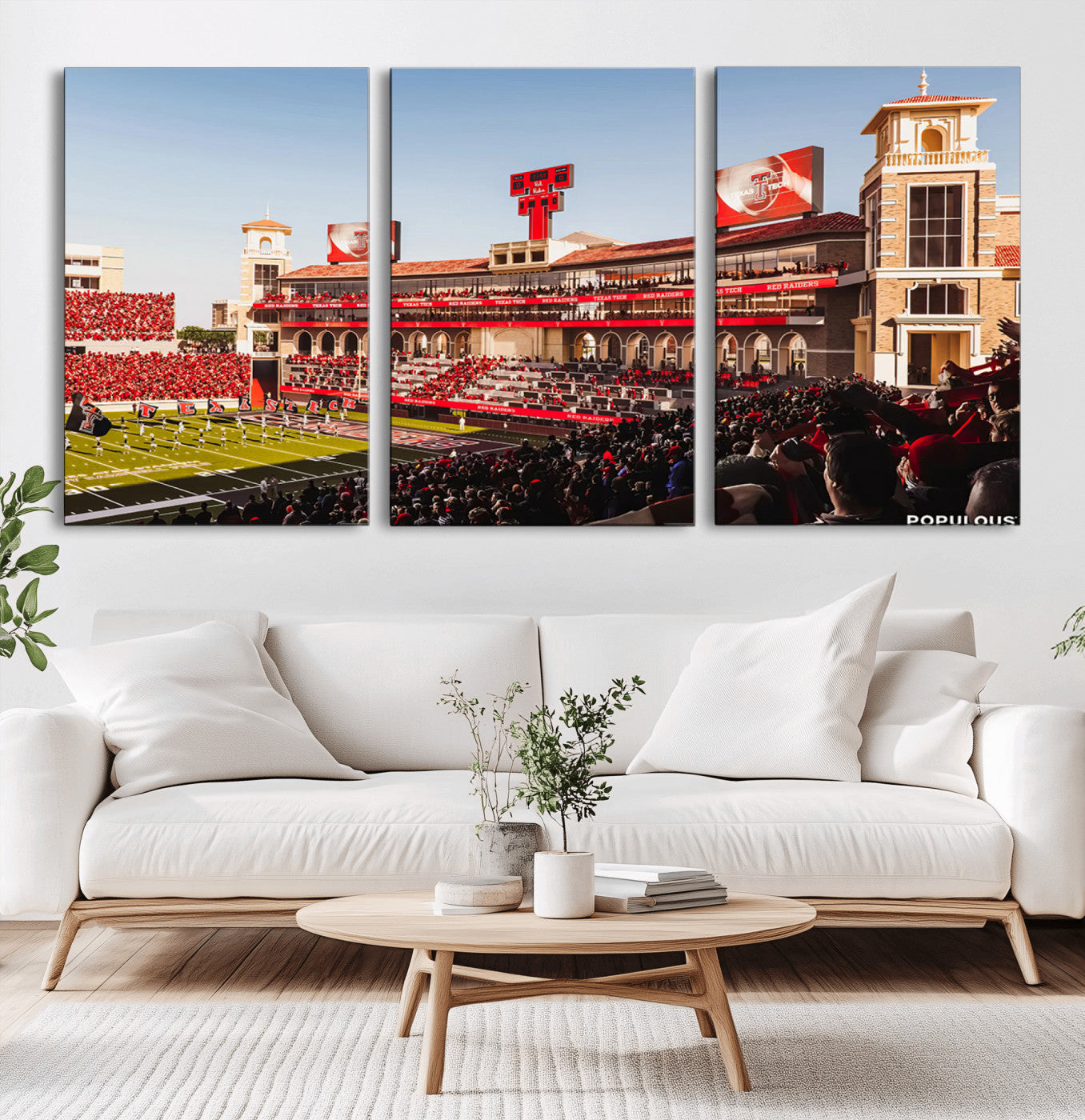 MGV-CV-60X30-3P - Jones AT&T Stadium Texas Tech Red Raiders Wall Art | Large Att Stadium Canvas Print | College