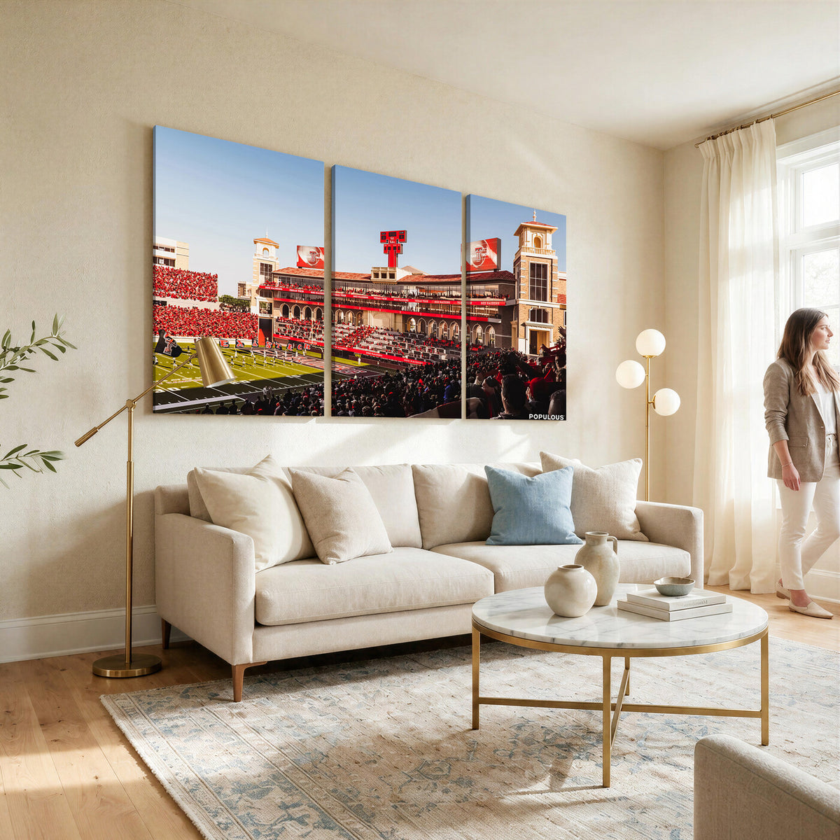 89744-MGV-CV-36X24 - Jones AT&T Stadium Texas Tech Red Raiders Wall Art