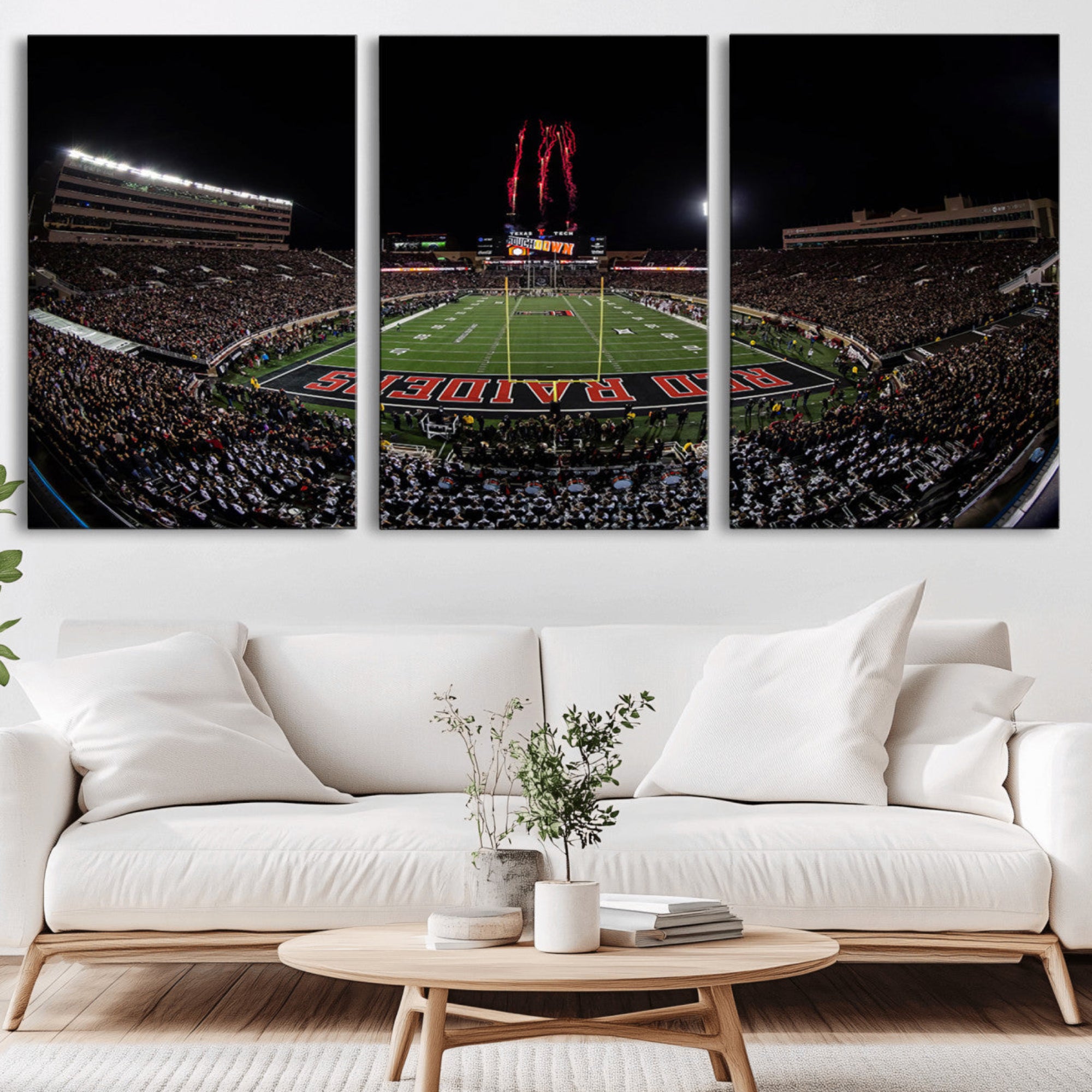 83122-MGV-CV-36X24-Framed Texas Tech Red Raiders Stadium Canvas, Texas Tech Red Raiders Football Team Print - Lubbock