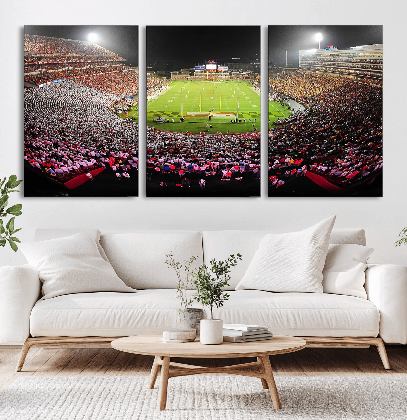 MGV-CV-60X30-3P - University of Maryland Terrapins Football Team Print - College Park SECU Stadium Wall Art Canvas