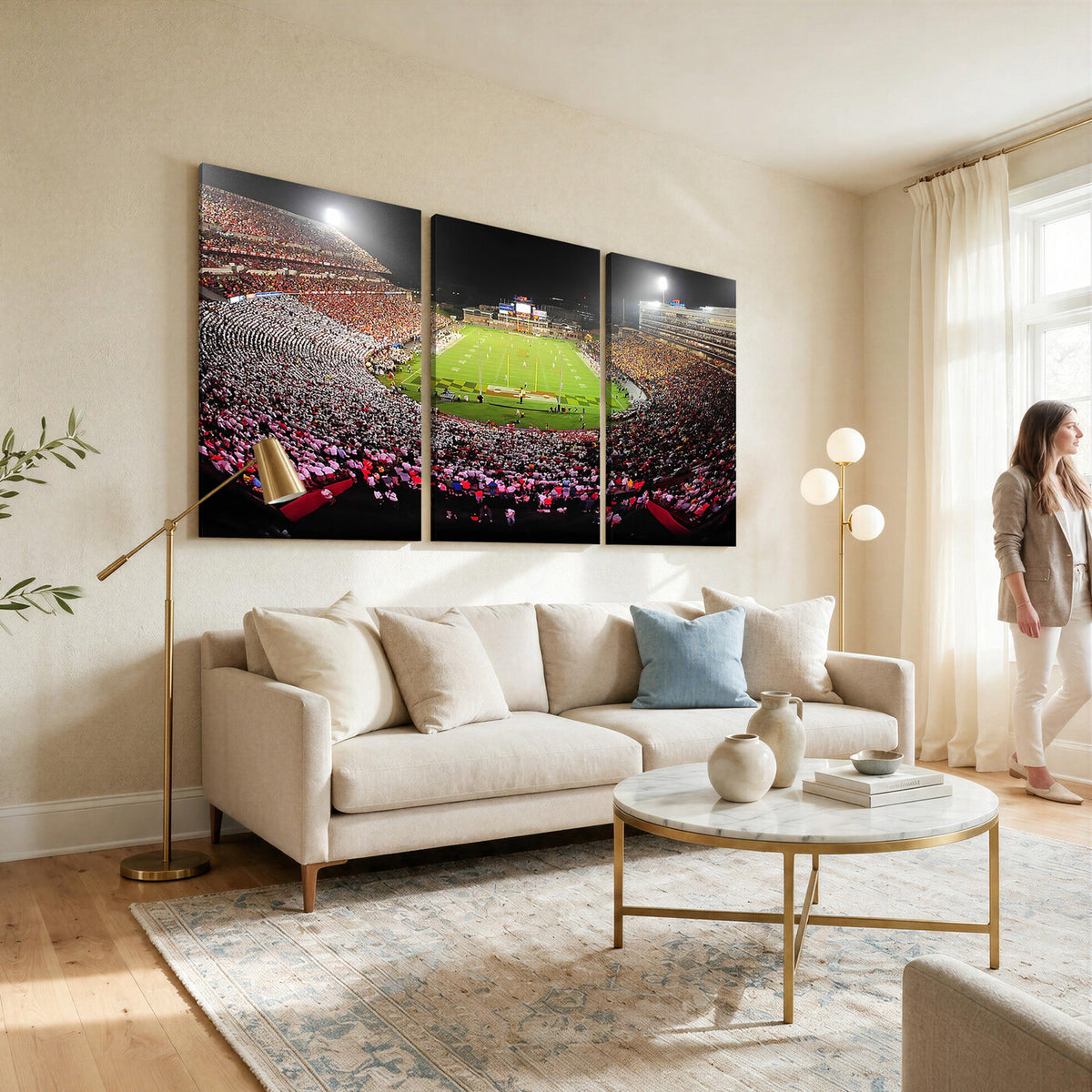 12091-MGV-CV-36X24 - University of Maryland Terrapins Football Team Print, Extra Large Game Room Wall Decor