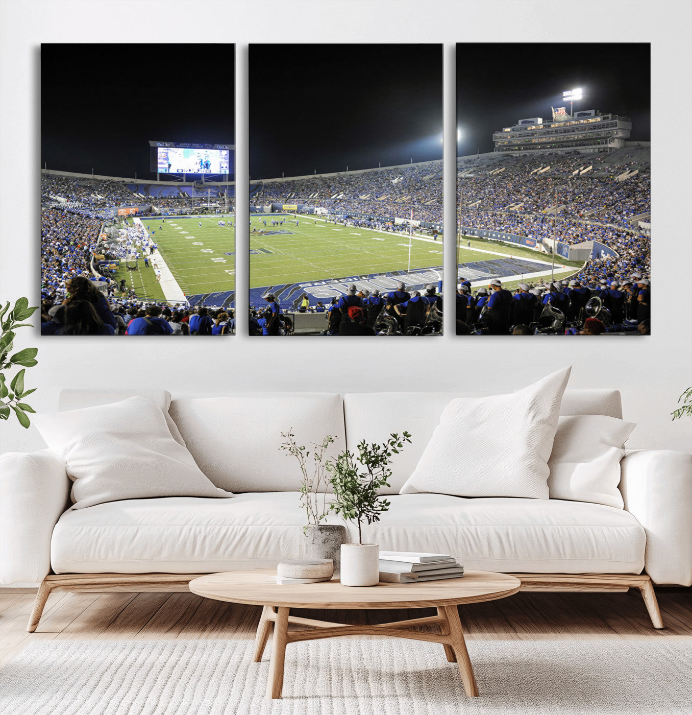 MGV-CV-60X30-3P - University of Memphis Tigers Football Team Print - Memphis Simmons Bank Liberty Stadium Wall Art