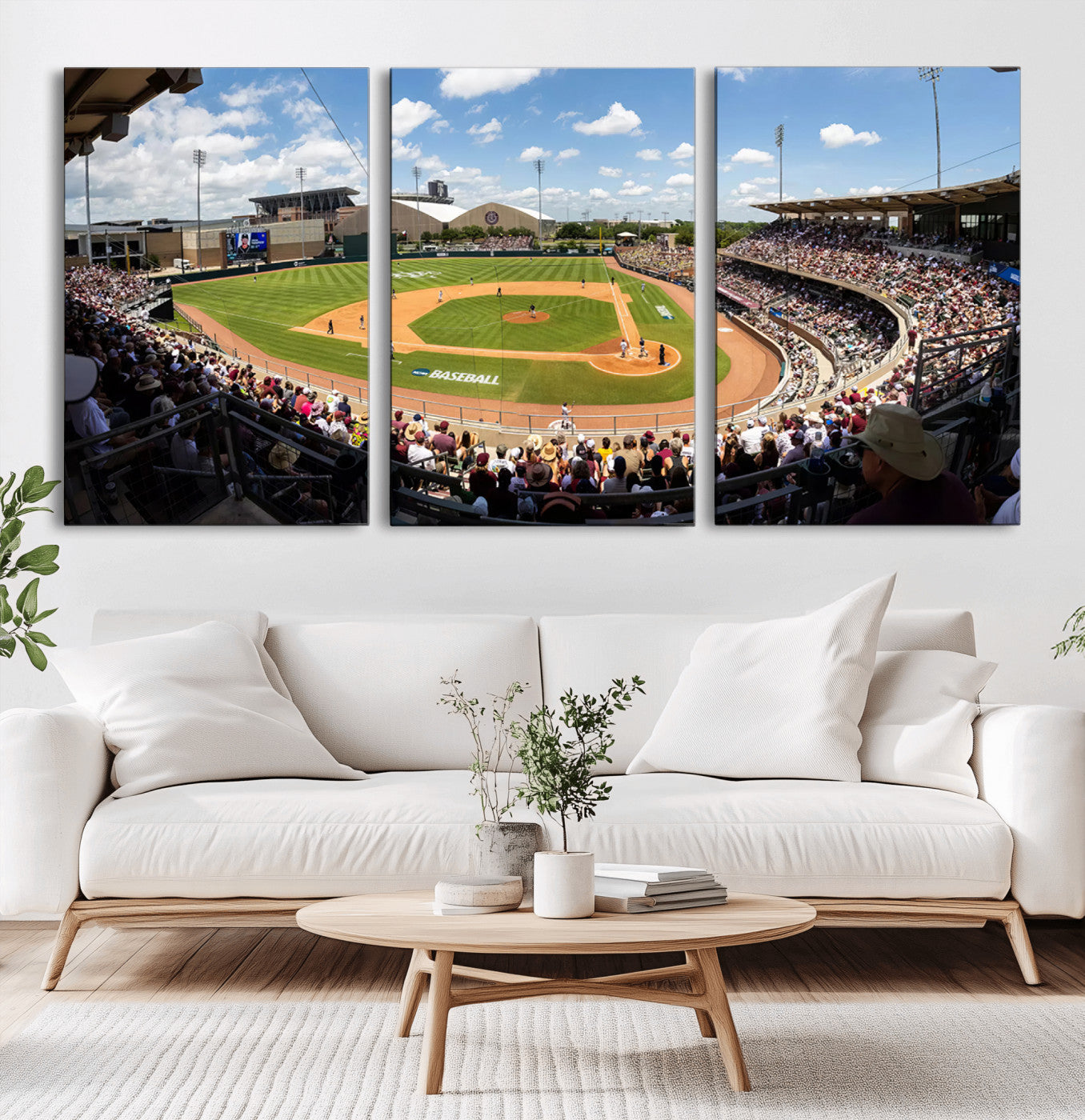 MGV-CV-60X30-3P - The Texas A&M University Aggies Athletics Team Print - College Station Kyle Field Wall Art Canvas