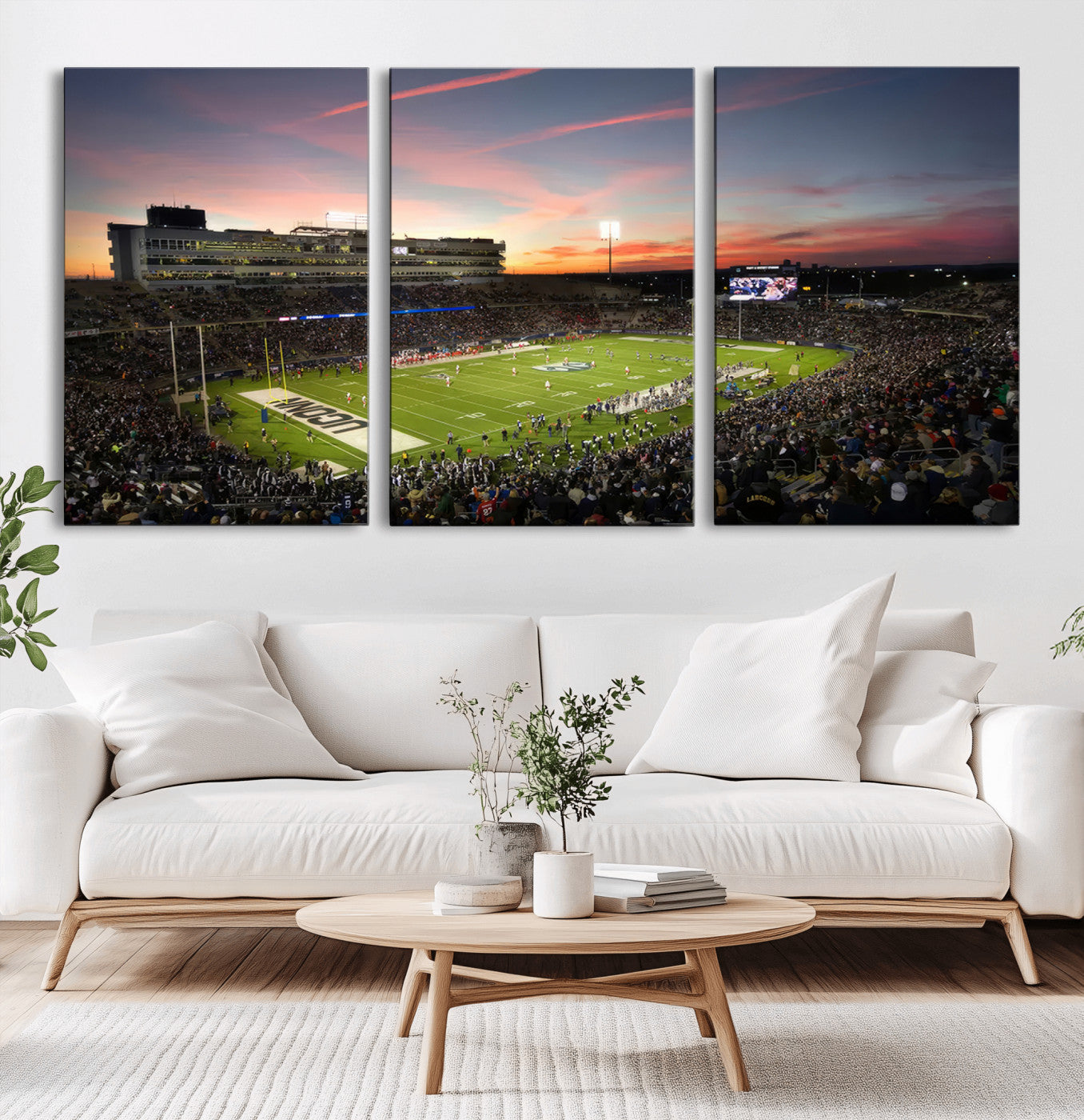 MGV-CV-60X30-3P - The University of Connecticut UCONN Huskies Football Team Print - East Hartford Pratt & Whitney