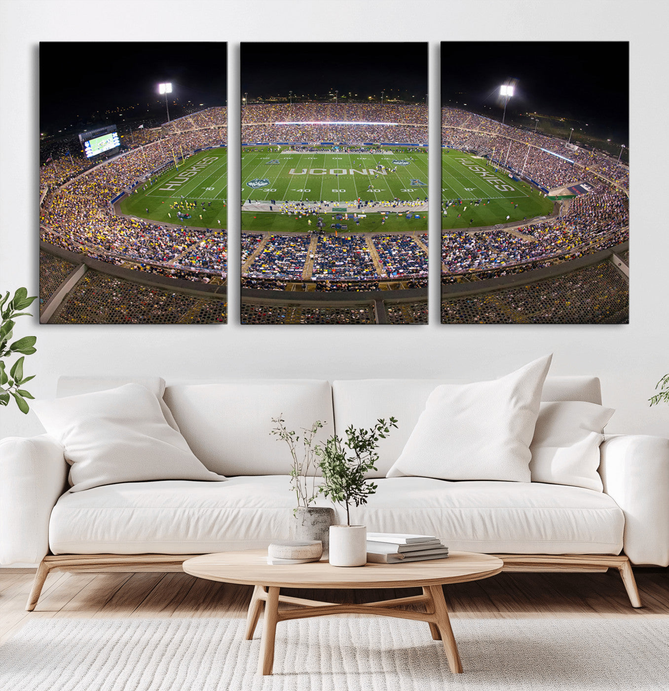 MGV-CV-60X30-3P - The University of Connecticut UCONN Huskies Football Team Print - East Hartford Pratt & Whitney