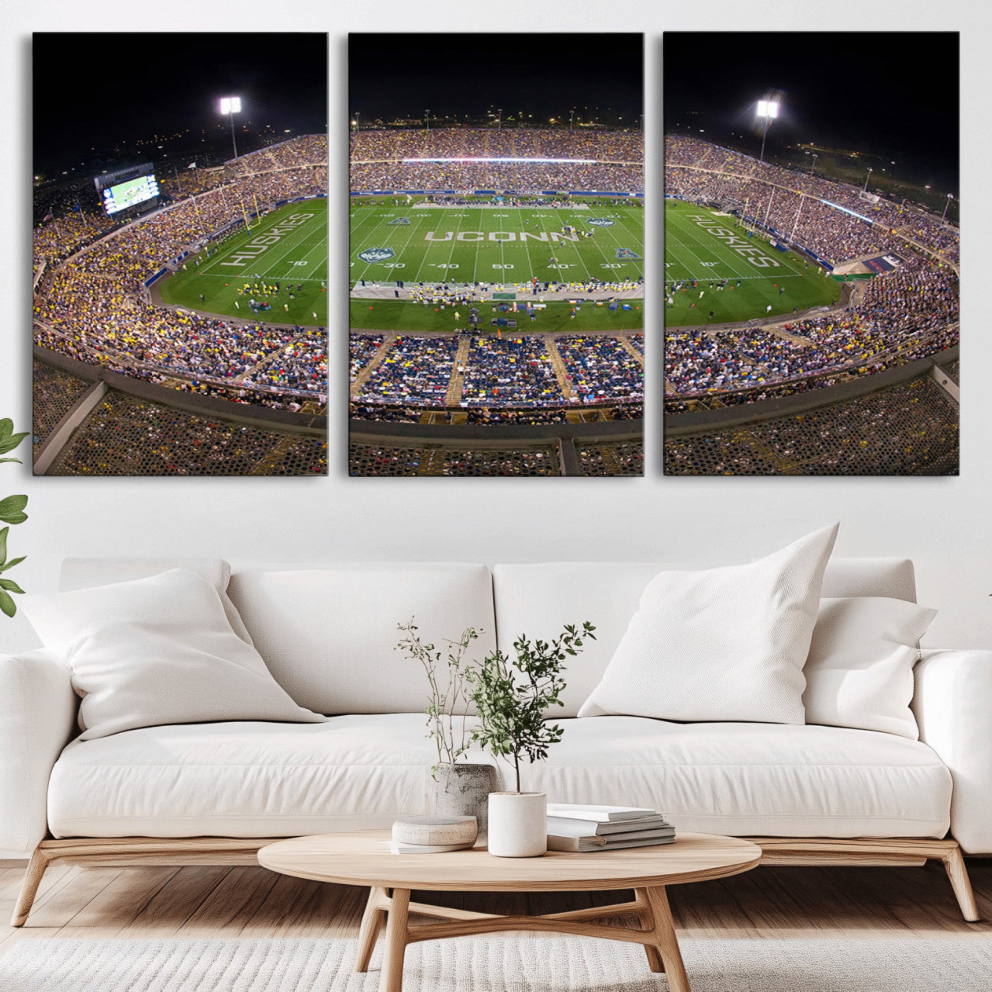 52855-MGV-CV-36X24-The University of Connecticut UCONN Huskies Football Team Print - East Hartford Pratt & Whitney