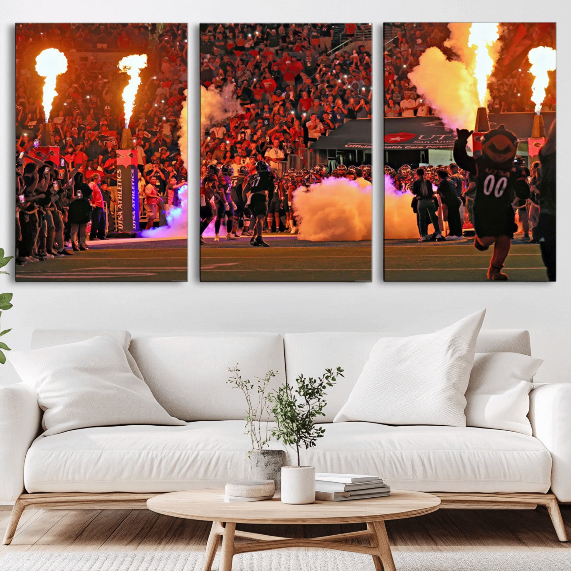 98664-MGV-CV-36X24-The University of Texas at San Antonio Roadrunners Football Team Print - San Antonio Alamodome Wall