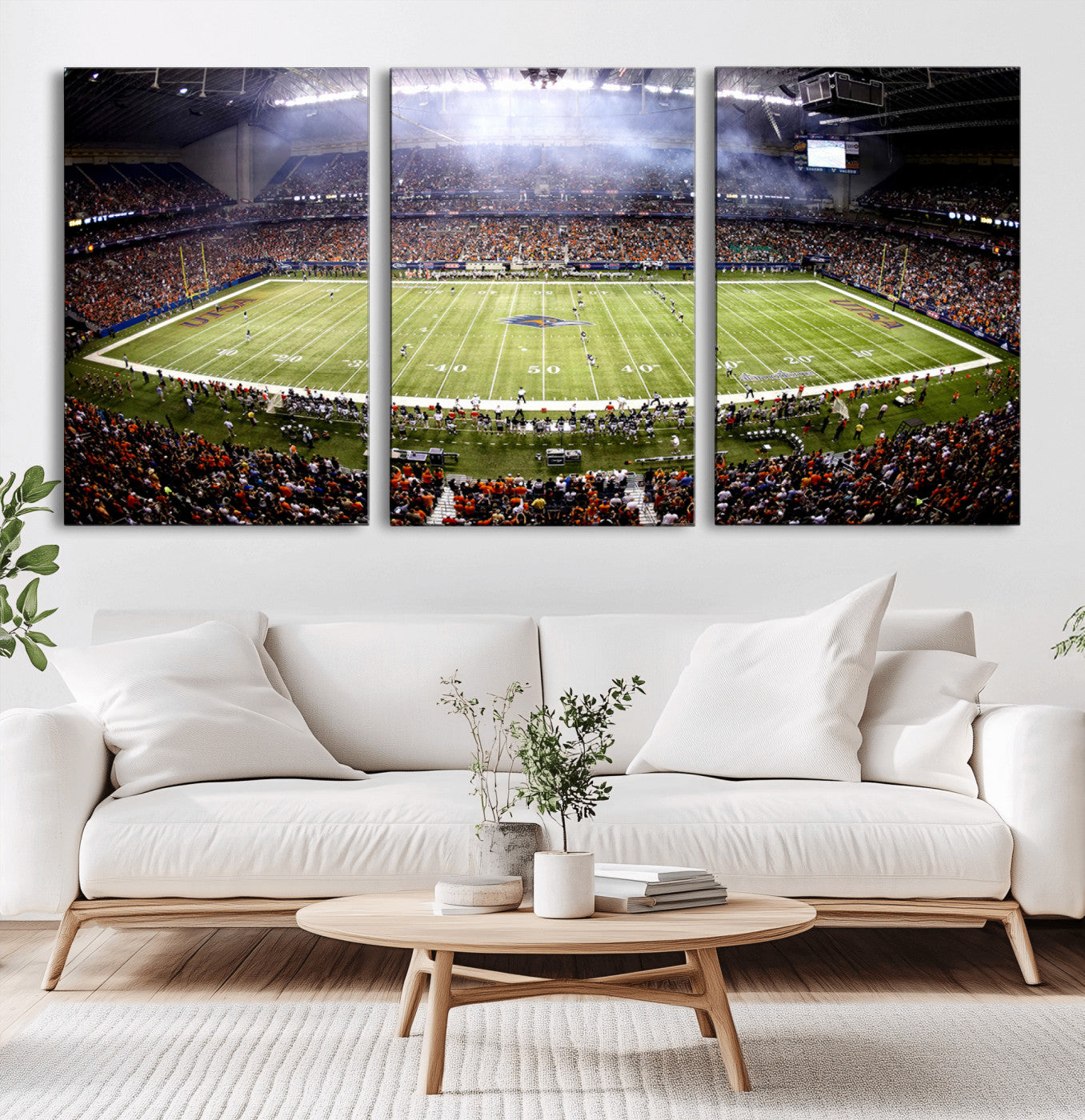 MGV-CV-60X30-3P - The University of Texas at San Antonio Roadrunners Football Team Print - San Antonio Alamodome Wall