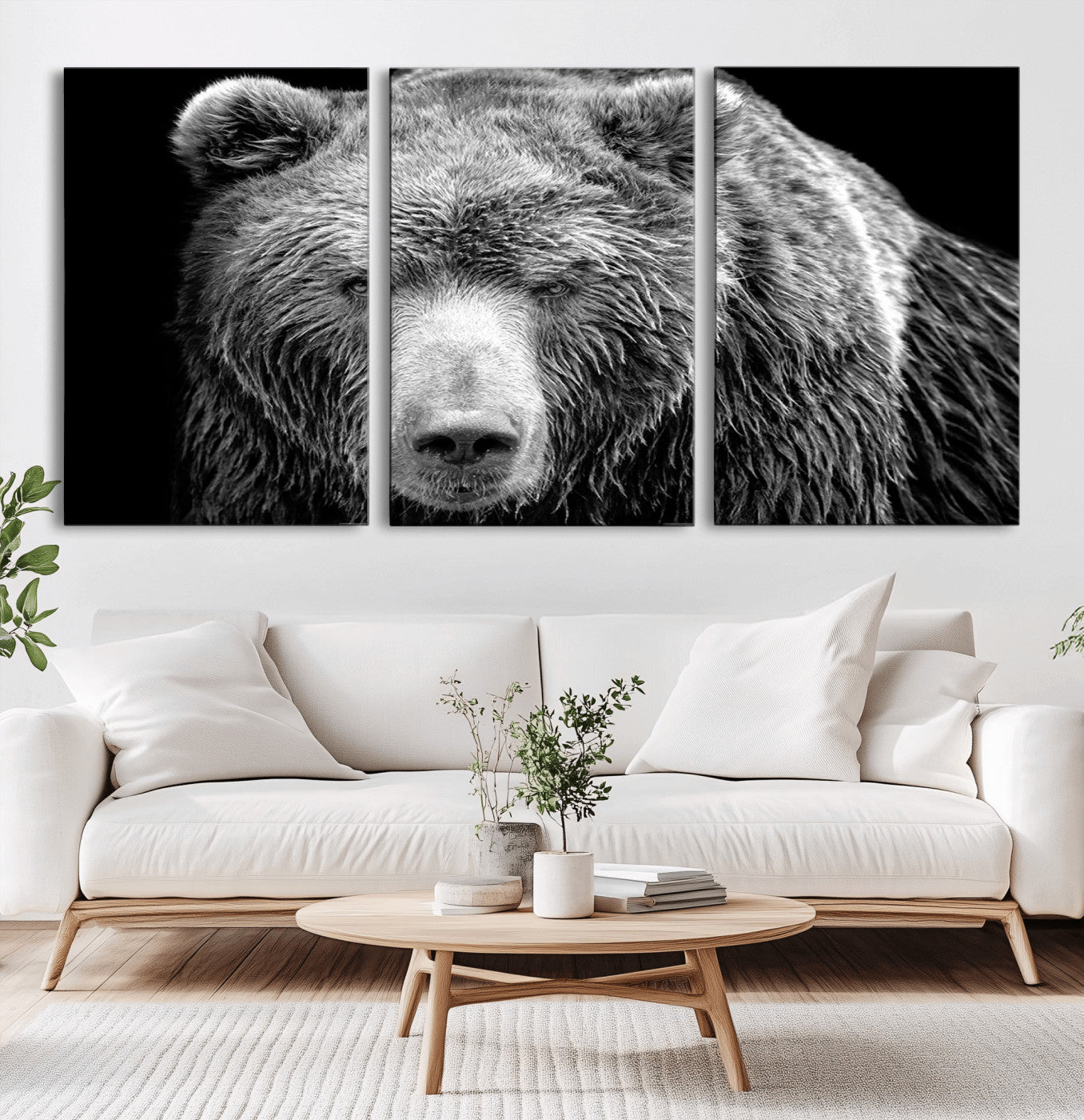 MGV-CV-60X30-3P - 399 Grizzly Bear Canvas Print | Ready to Hang Wall Art | Rustic Farmhouse & Cabin Decor | Wildlife