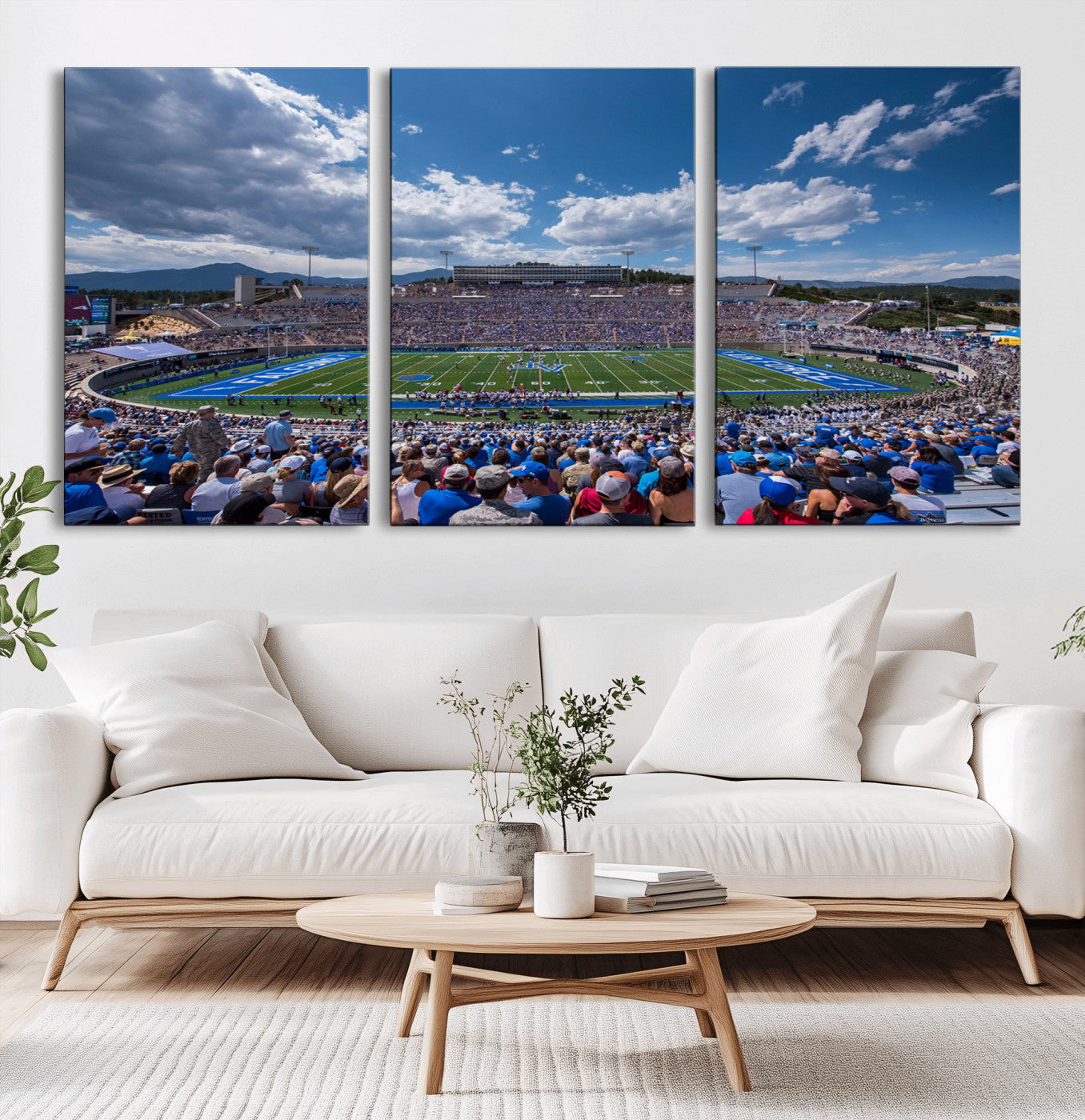 MGV-CV-60X30-3P - Air Force Falcons Football Team Print - Colorado Springs Falcon Stadium Wall Art Canvas Print