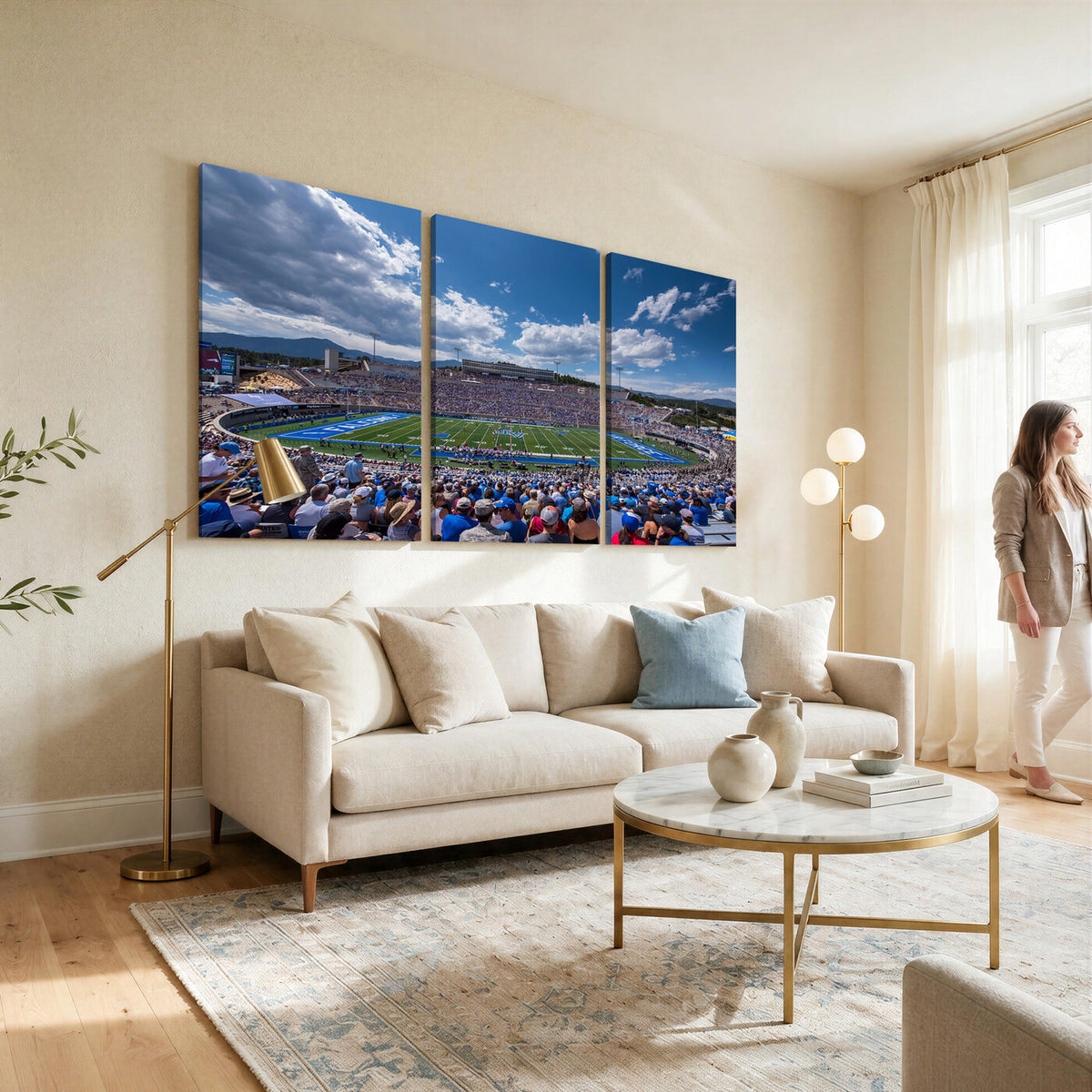 59281-MGV-CV-36X24 - Air Force Falcons Football Team Print, Colorado Springs