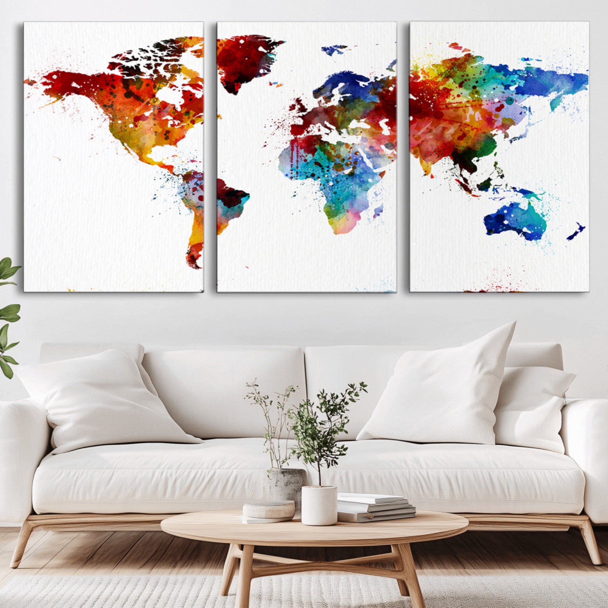 94085-MGV-CV-36X24-Push Pin World Map Canvas Print – Travel Tracker Wall Art for Couples, Perfect Anniversary Gift for Home or Office Decor