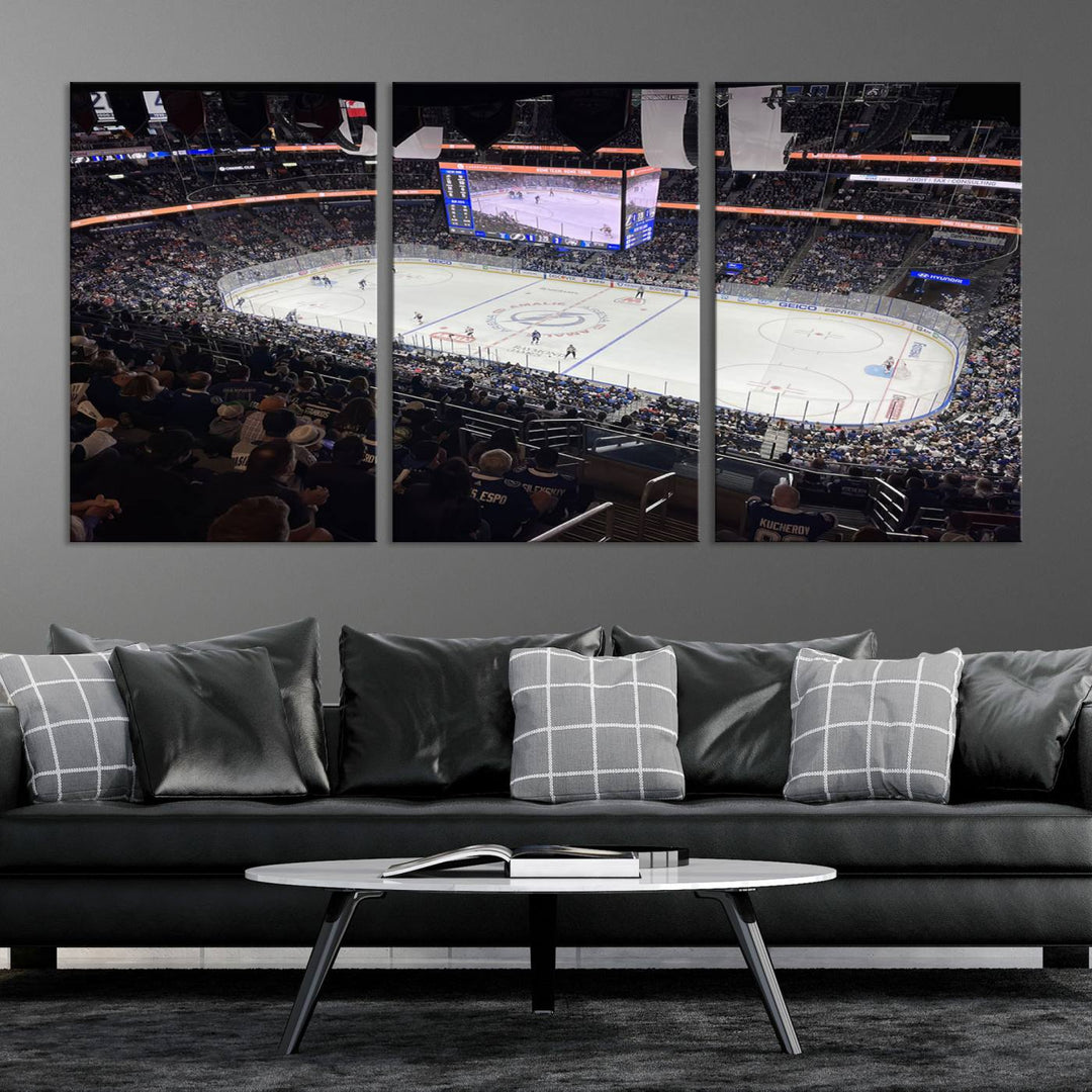 Amalie Arena Florida Wall Art Canvas Print - NHL Hockey Stadium Print