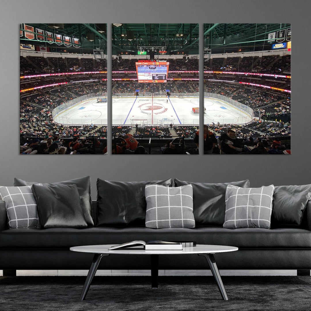 Honda Center California Anaheim Ducks Ice Hockey Stadium Wall Art Canvas Print