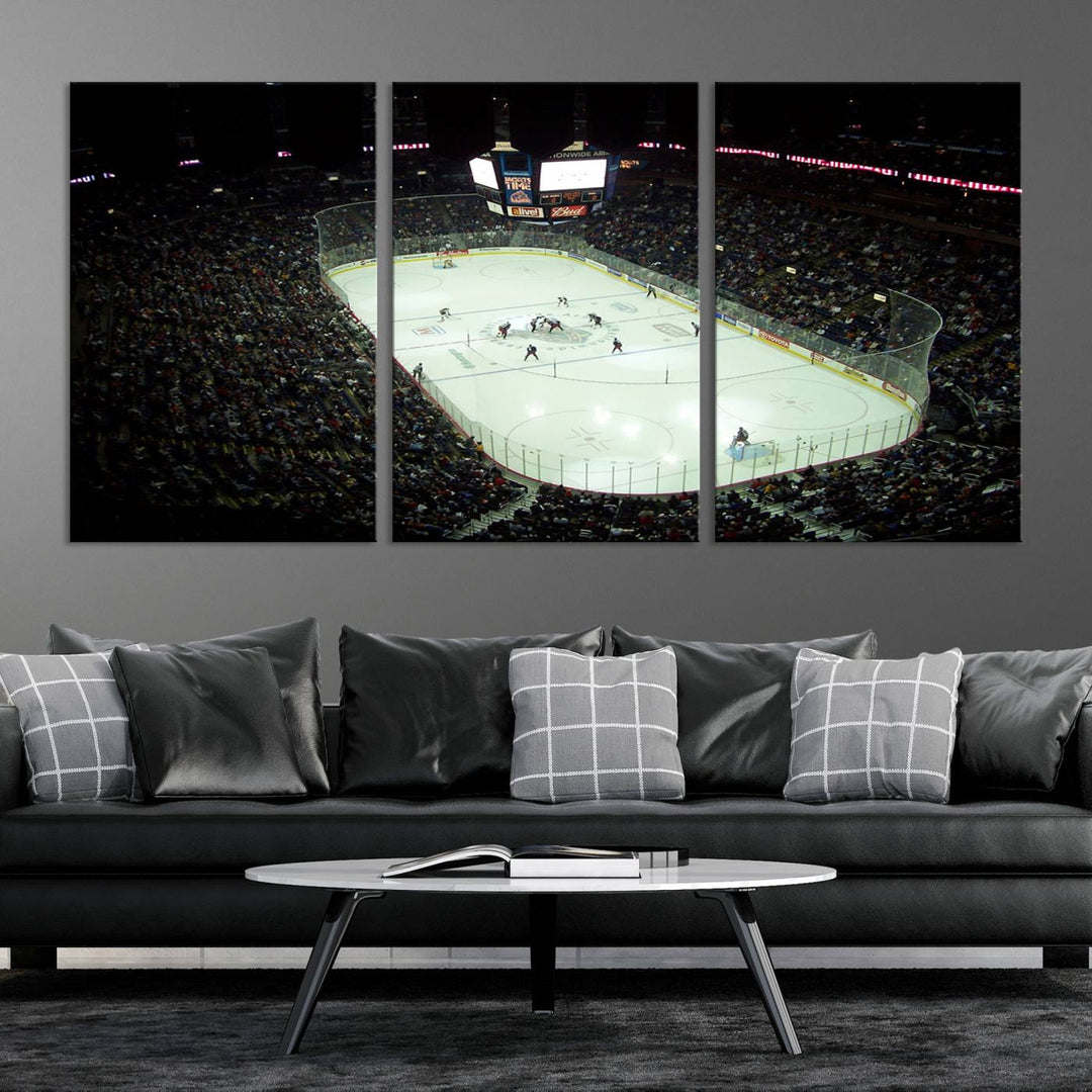 Nationwide Arena Ohio Columbus Blue Jackets Hockey Stadium Wall Art Canvas Print