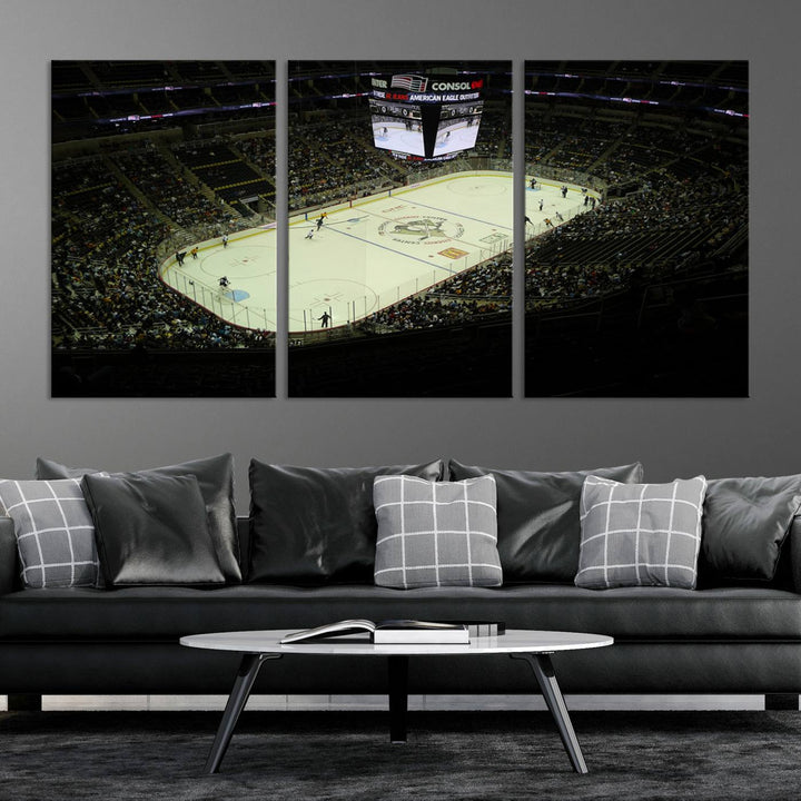 PPG Paints Arena Pennsylvania Pittsburgh Penguins Hockey Stadium Wall Art Canvas Print