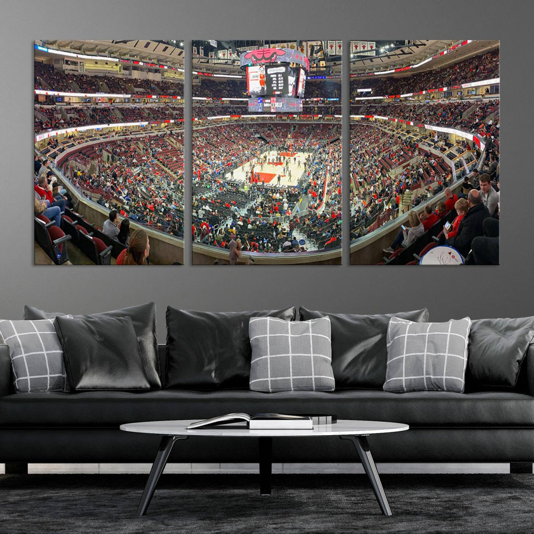 United Center Chicago Bulls Stadium Wall Art Canvas Print