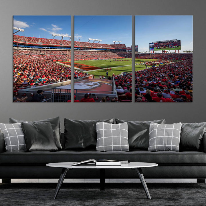 Tampa Stadium Wall Art Canvas Print.