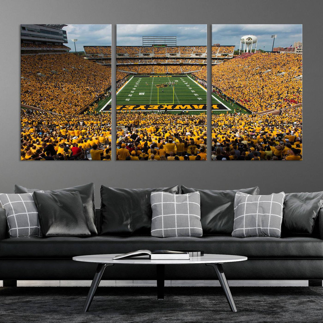 Kinnick Stadium - Iowa Hawkeyes Football Team Print - Iowa City Kinnick Stadium Wall Art Canvas Print